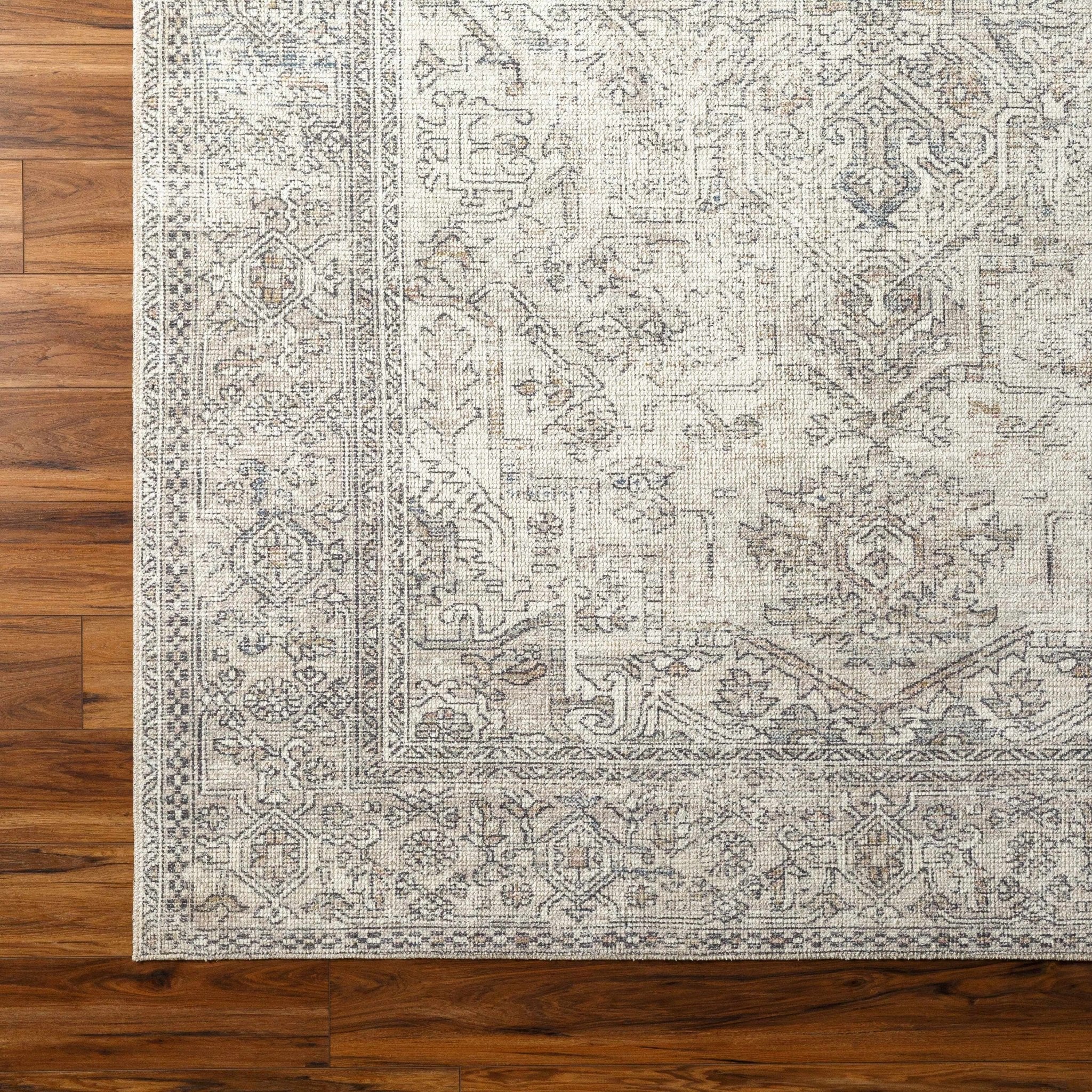 Charcoal And White Traditional Style Area Rug - Image 9