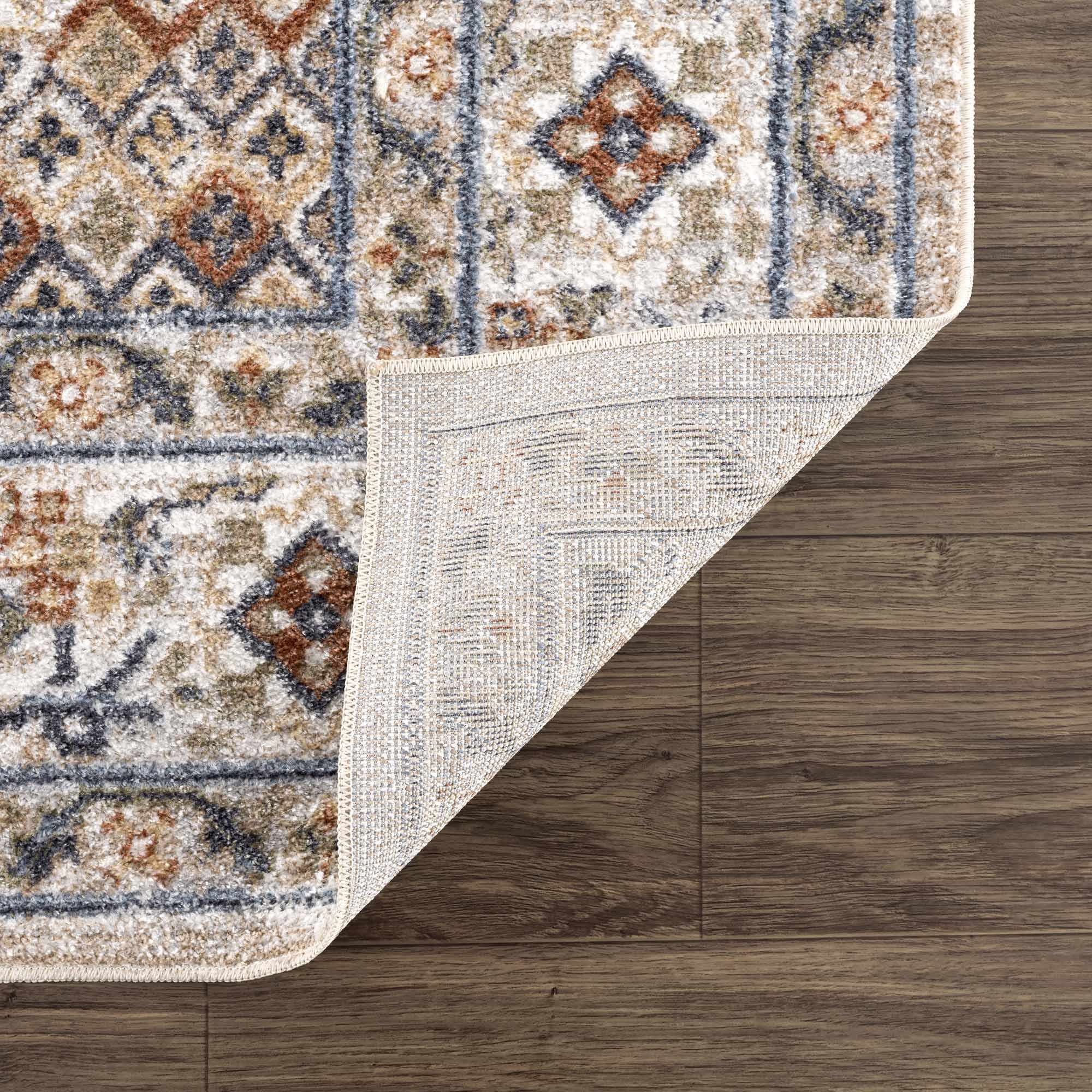 Charcoal, Camel, Silver and Brown Traditional Heriz Area Rug - Image 8