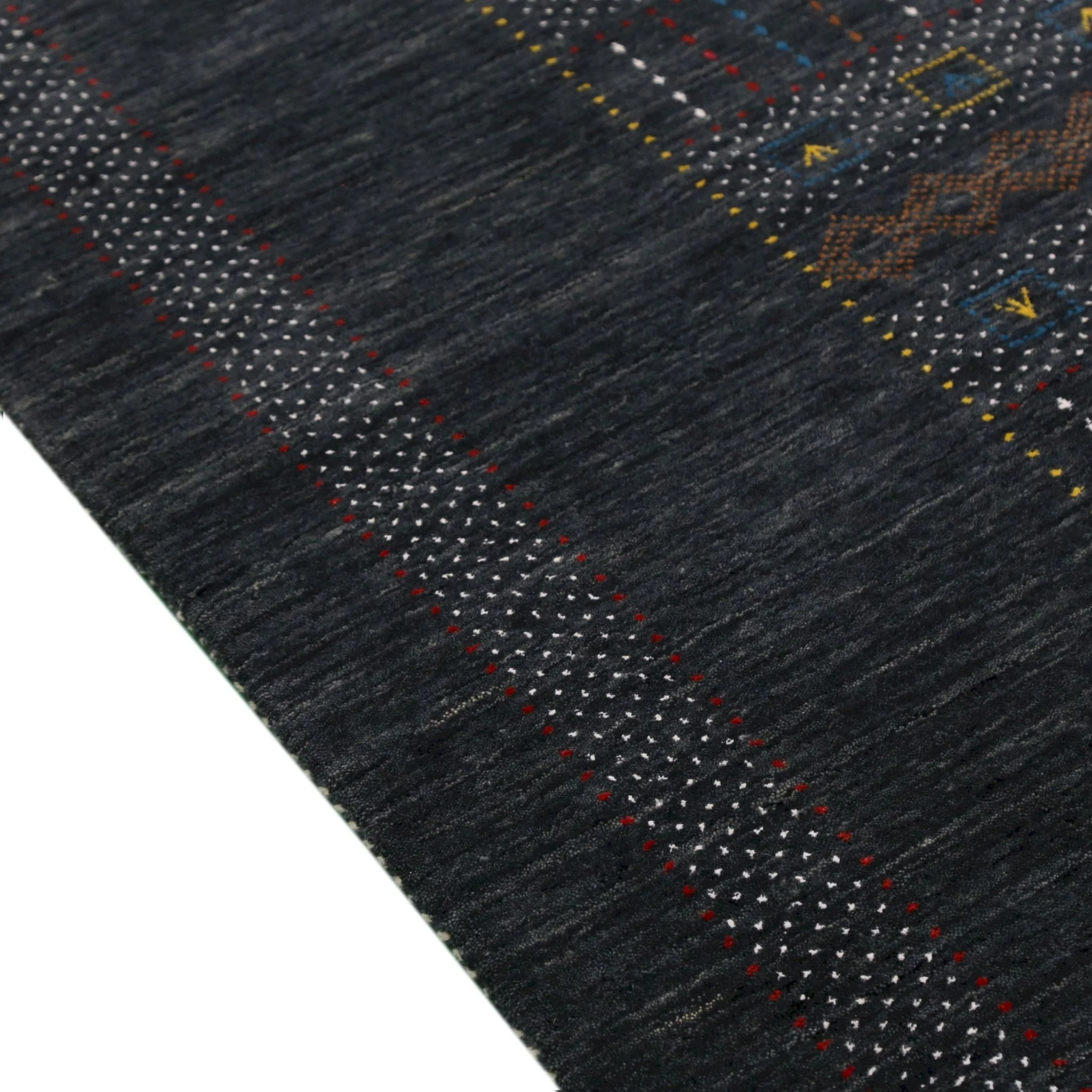 Charcoal Center Pattern Hand Loomed Wool Area Rug - Image 10