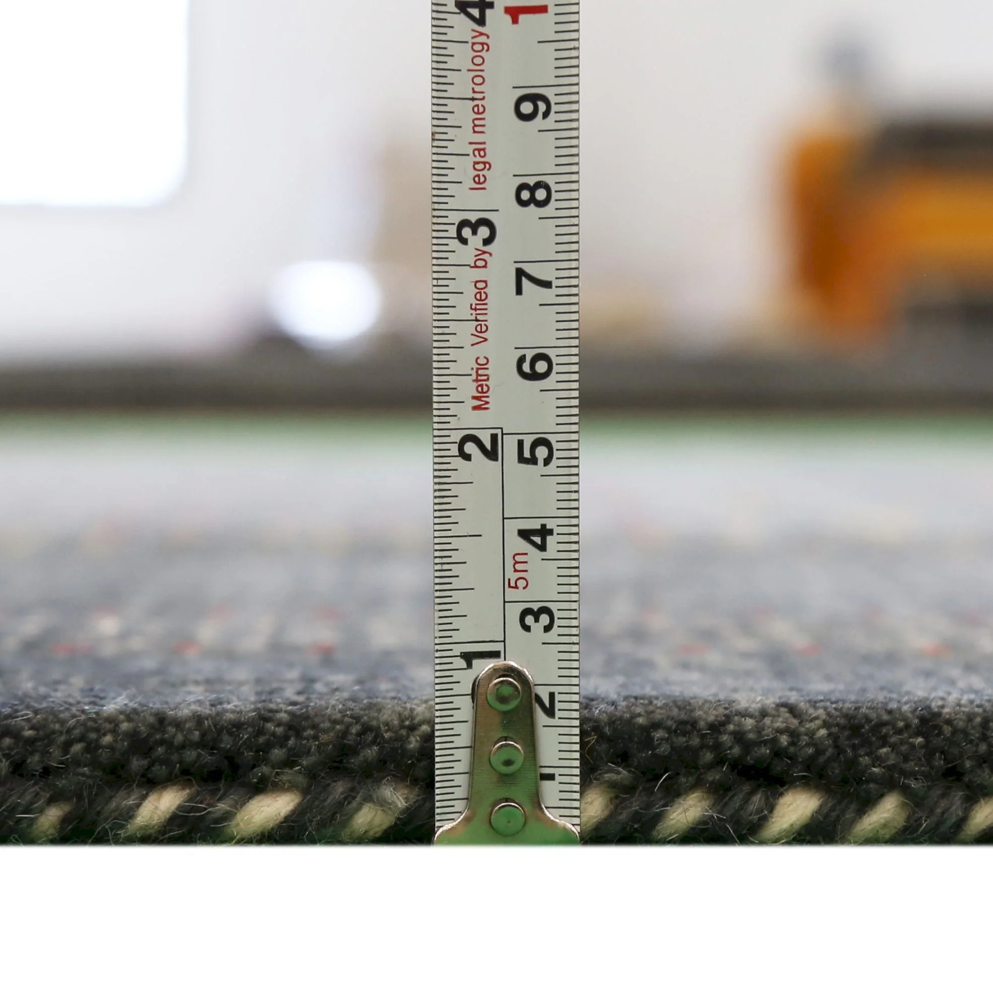 Charcoal Center Pattern Hand Loomed Wool Area Rug - Image 7