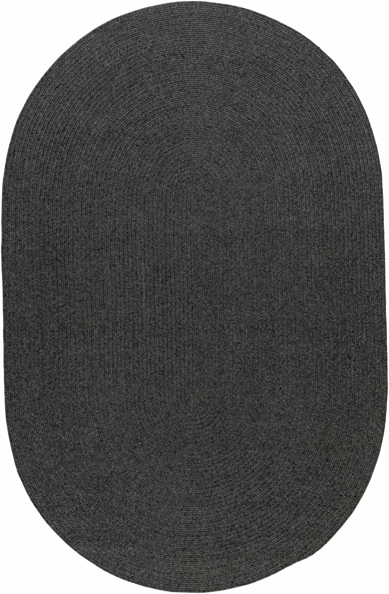 Charcoal Chevron Design Jute Braided Outdoor safe area Rug - Image 11