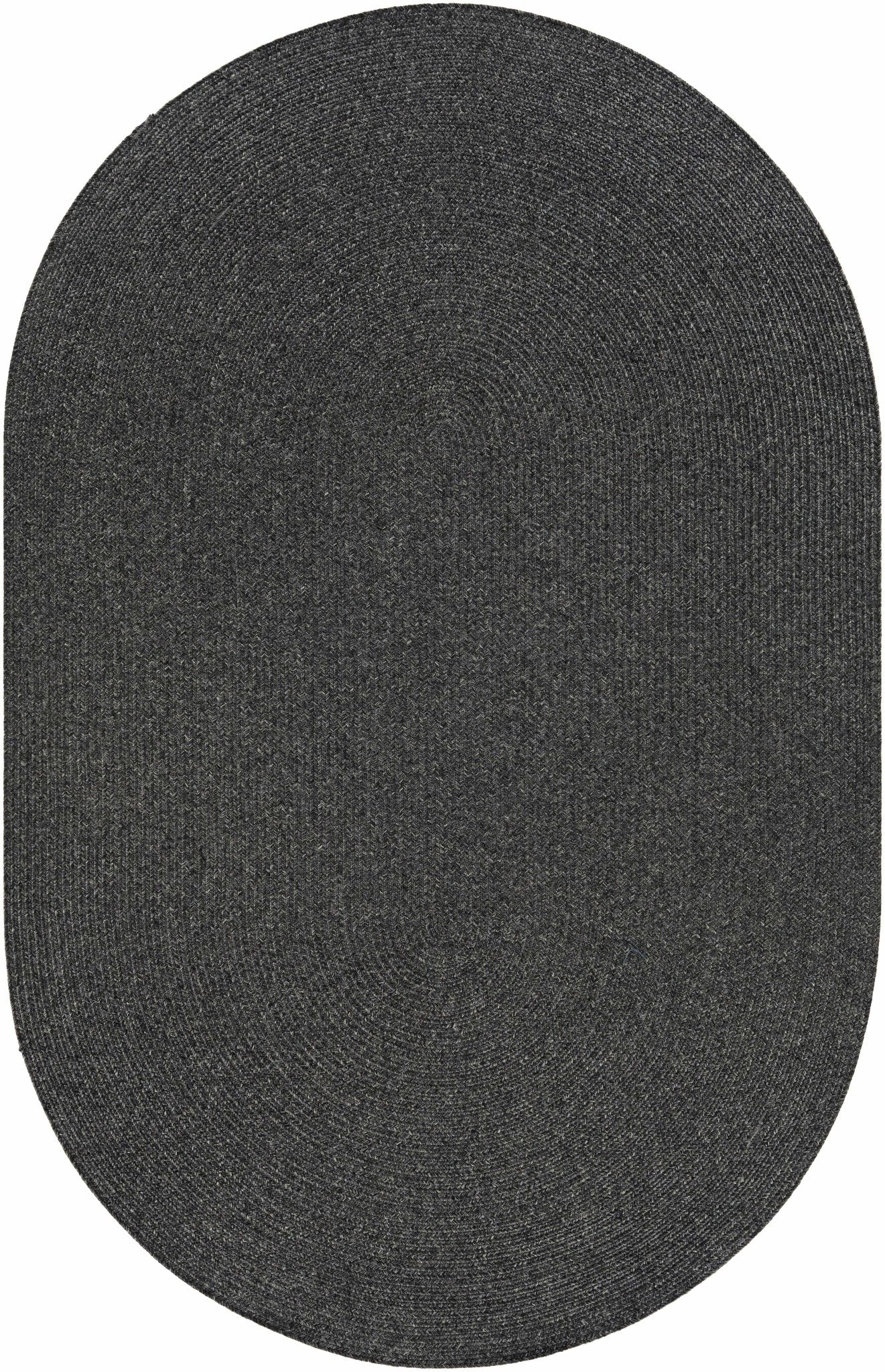 Charcoal Chevron Design Jute Braided Outdoor safe area Rug - Image 3