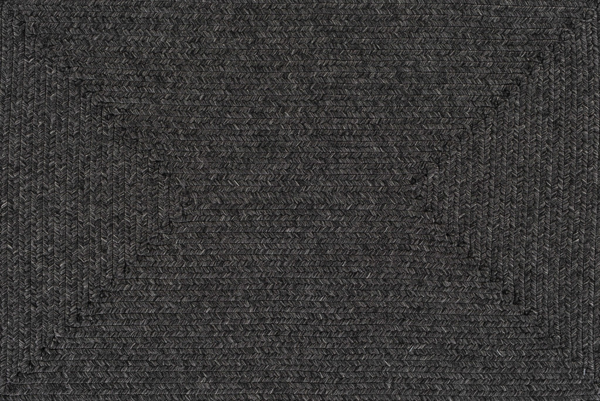 Charcoal Chevron Design Jute Braided Outdoor safe area Rug - Image 4