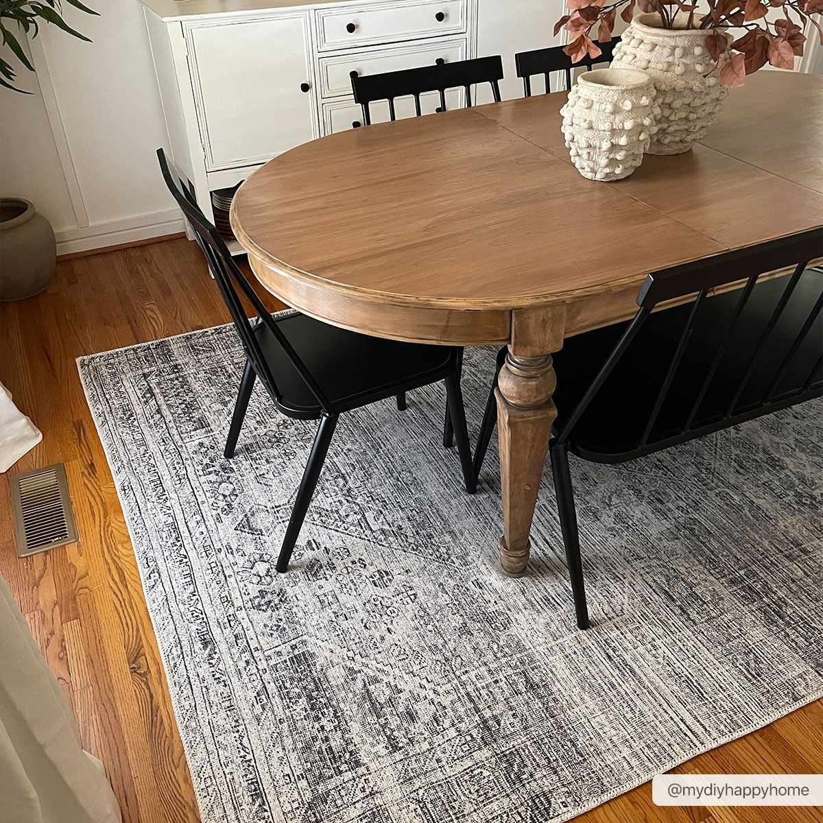 Charcoal, Silver and Ivory Transitional Washable Area Rug - Image 5