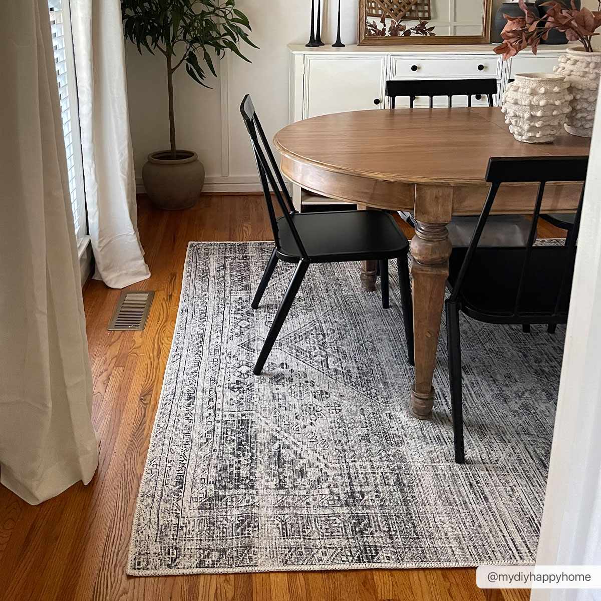 Charcoal, Silver and Ivory Transitional Washable Area Rug - Image 6