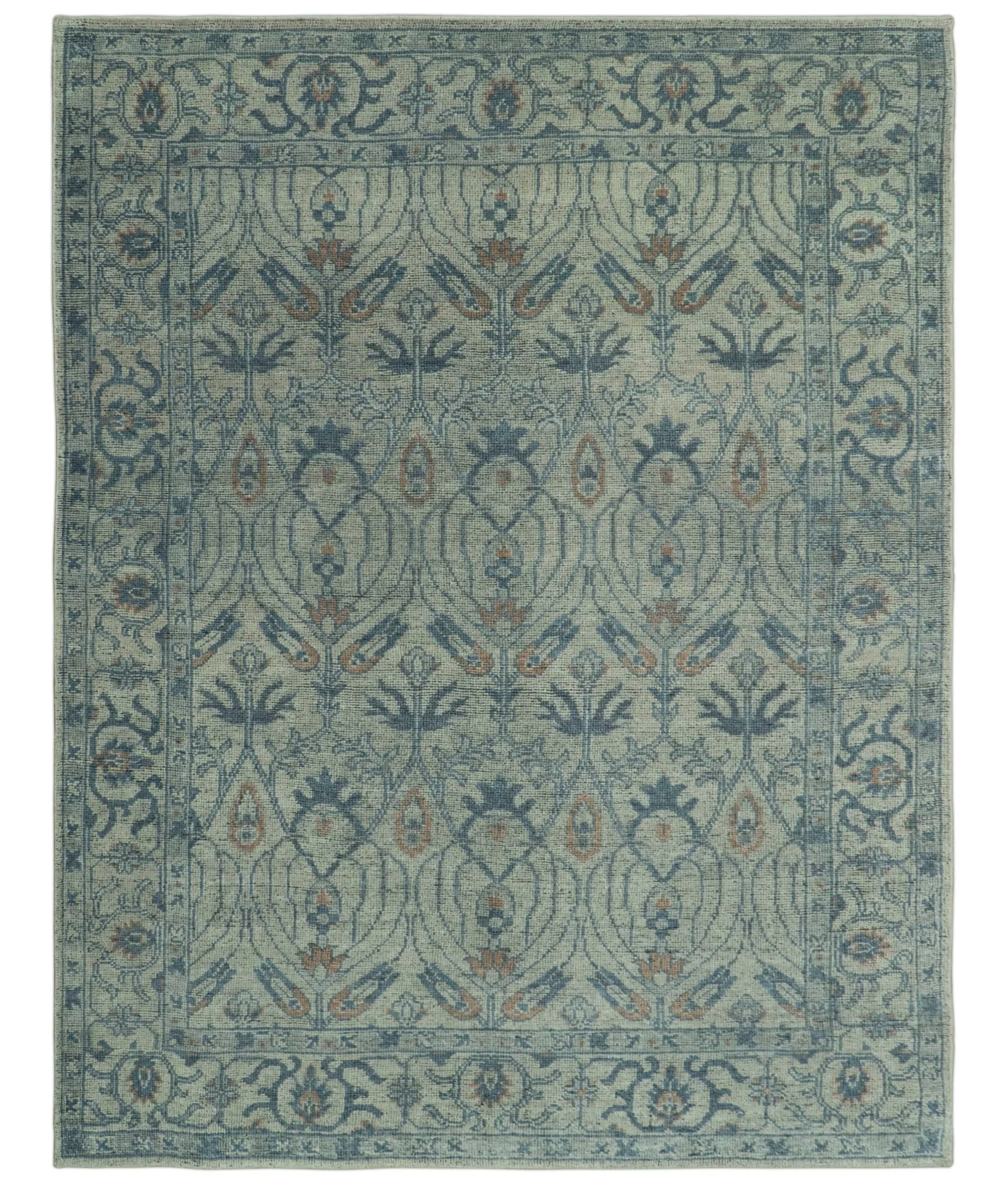 Custom Made Antique Style Gray, Taupe and Gray Traditional Design wool Rug - Image 11