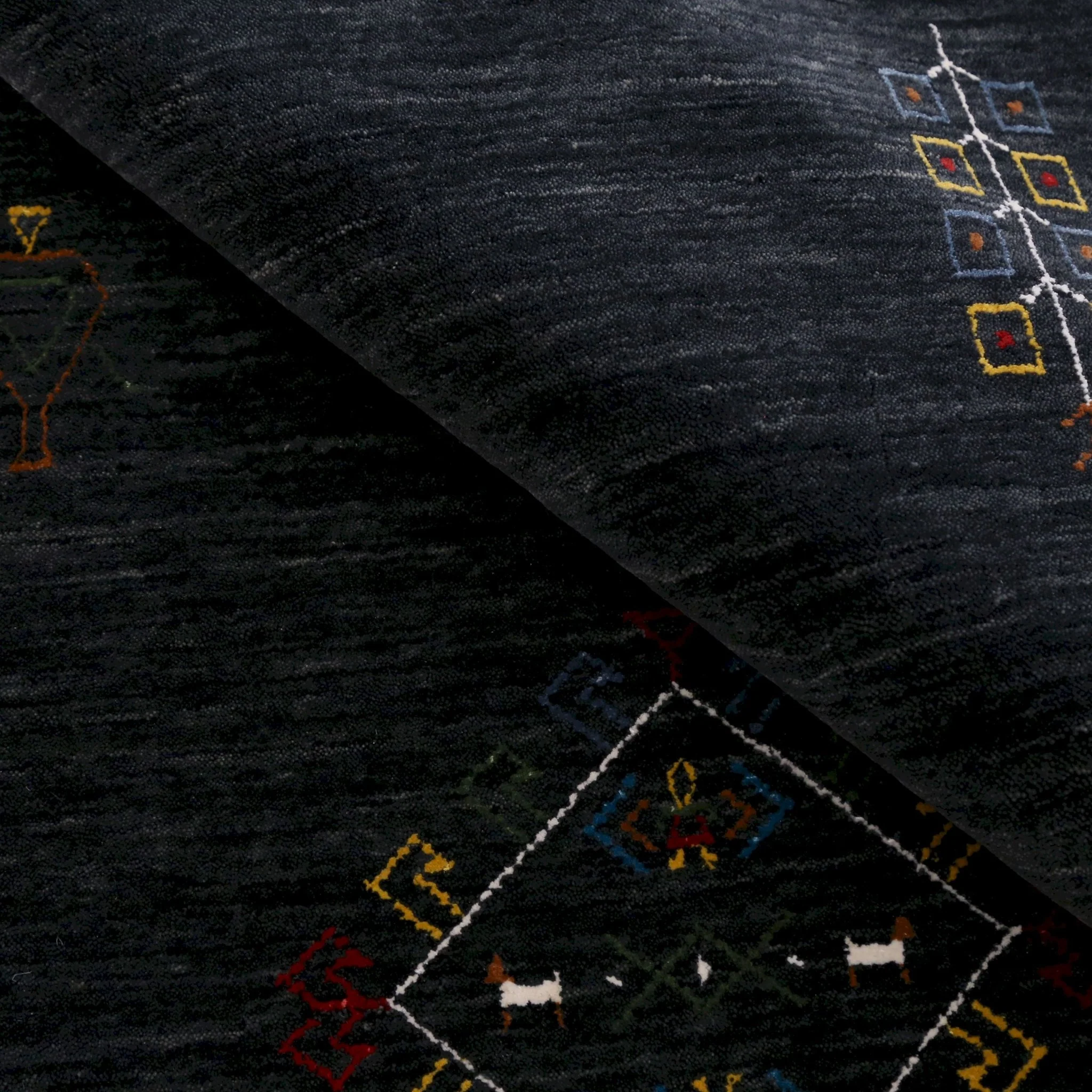 Charcoal Tribal Center Medallion Hand Loomed Wool Area Rug - Image 3