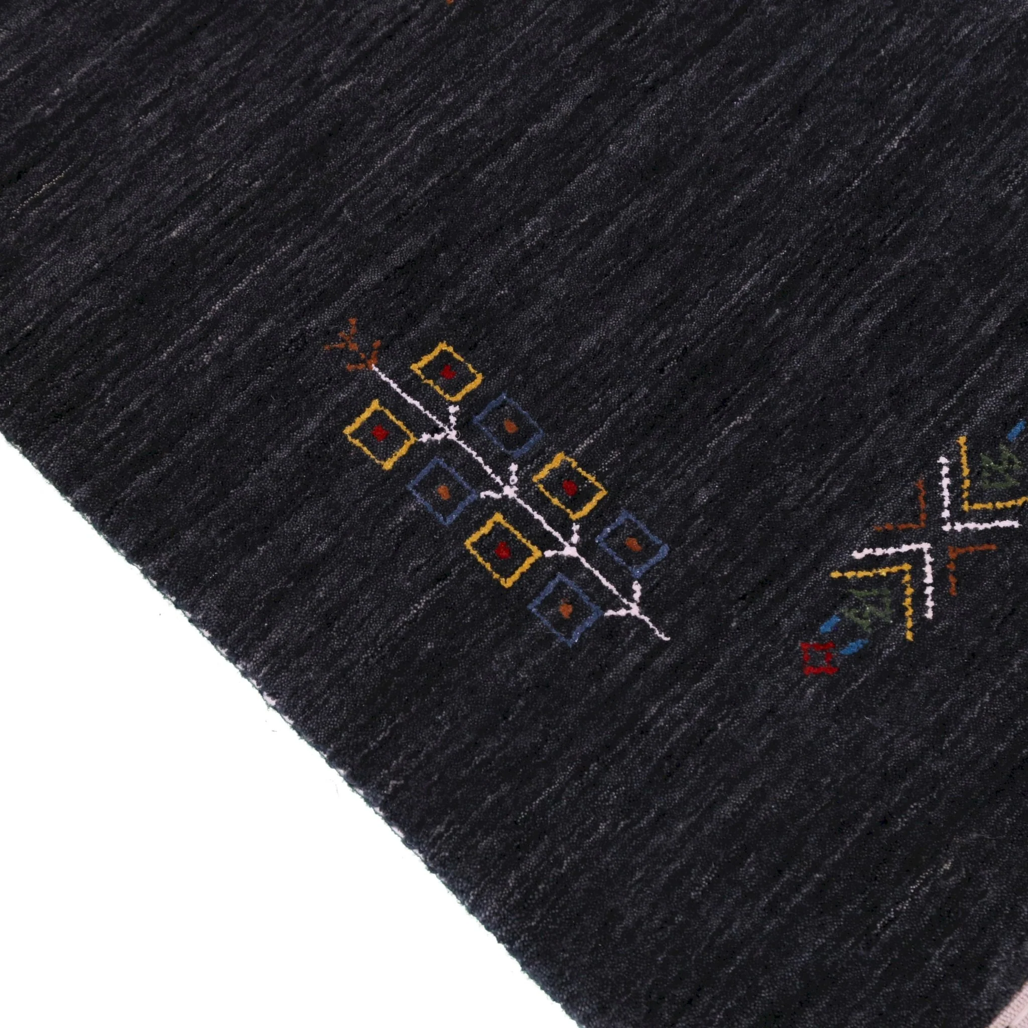 Charcoal Tribal Center Medallion Hand Loomed Wool Area Rug - Image 6