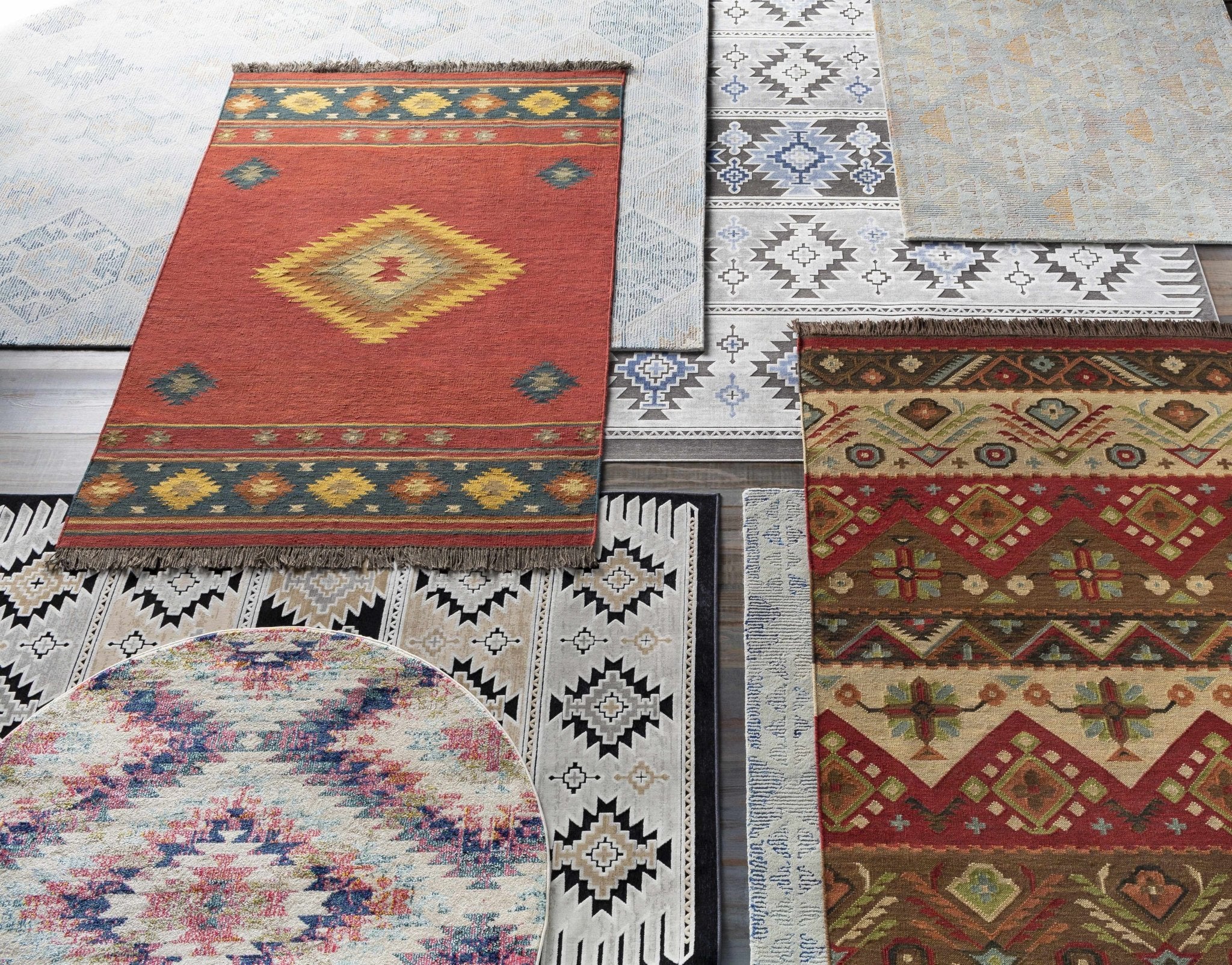Modern Geometrical Chevron Design Ivory, Pink, Blue and Teal Multi size Rug - Image 13