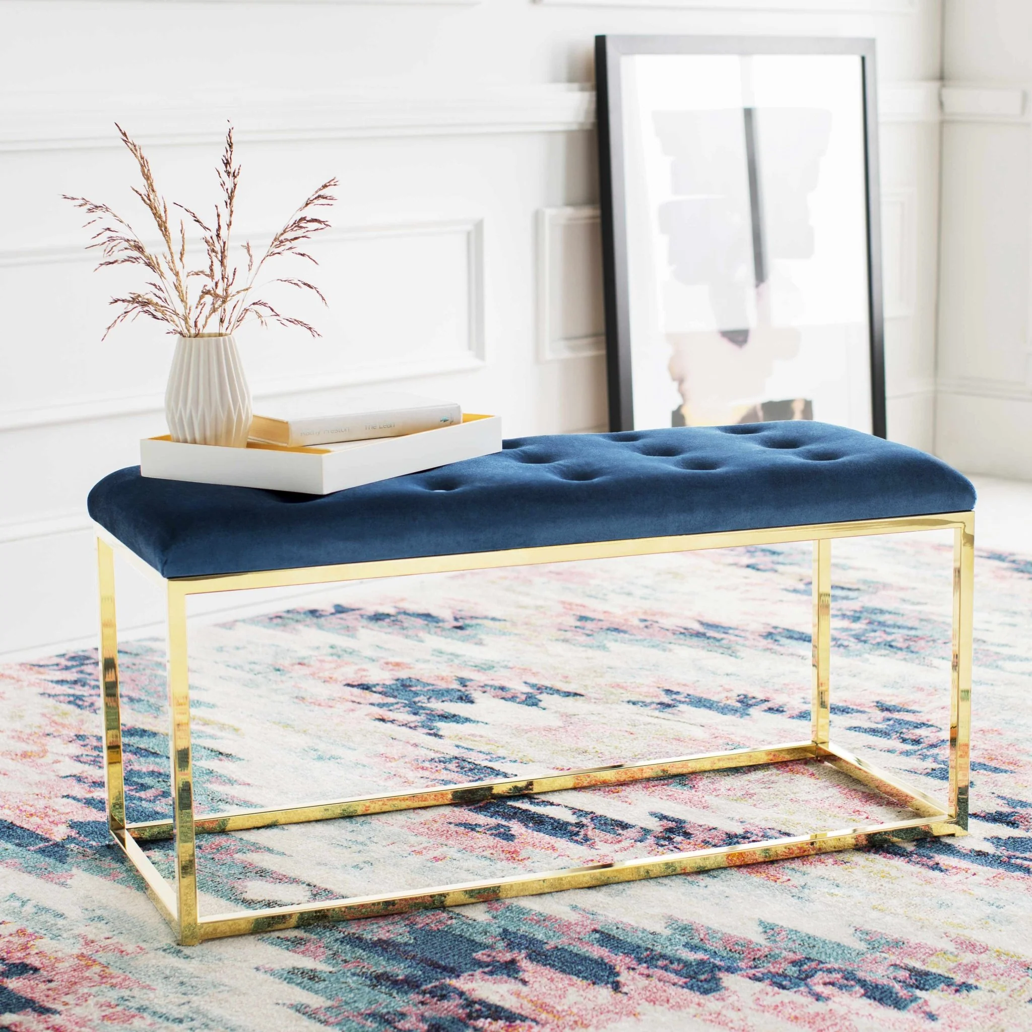 Modern Geometrical Chevron Design Ivory, Pink, Blue and Teal Multi size Rug - Image 14