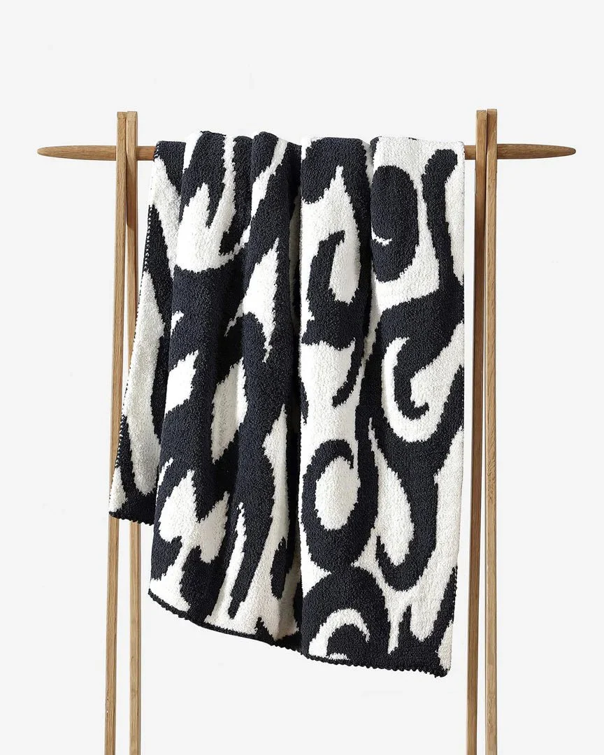Cloud Gray, Sahara Tan, Coal, Taupe And Off White Modern Soft Plush Throw - Image 10
