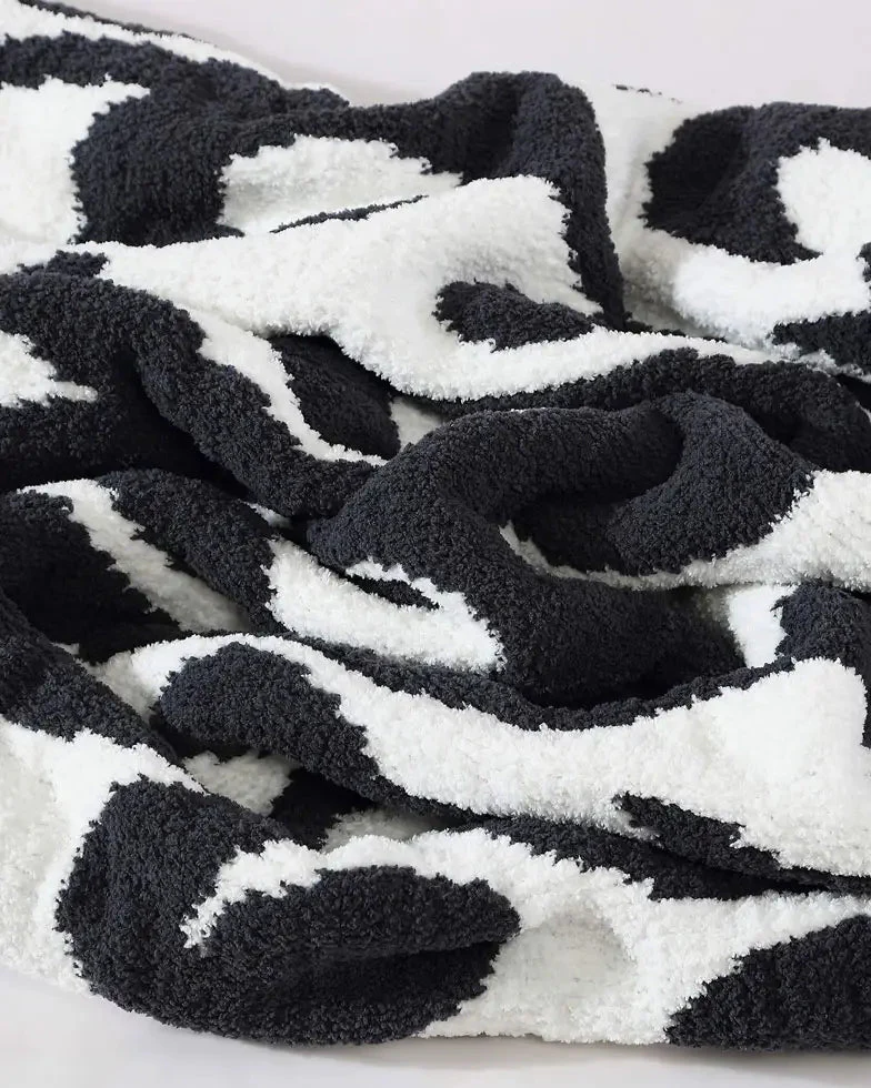 Cloud Gray, Sahara Tan, Coal, Taupe And Off White Modern Soft Plush Throw - Image 11
