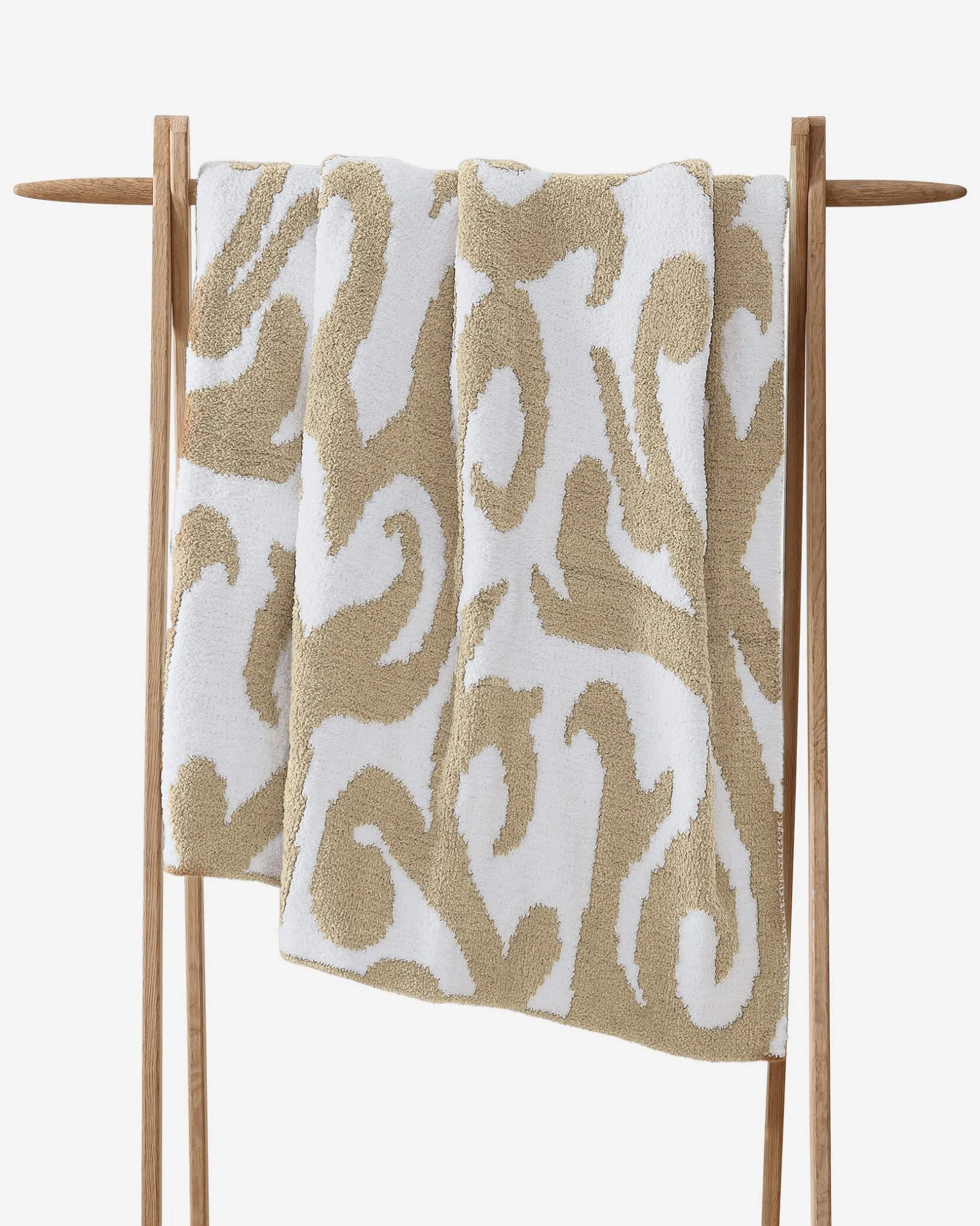 Cloud Gray, Sahara Tan, Coal, Taupe And Off White Modern Soft Plush Throw - Image 6