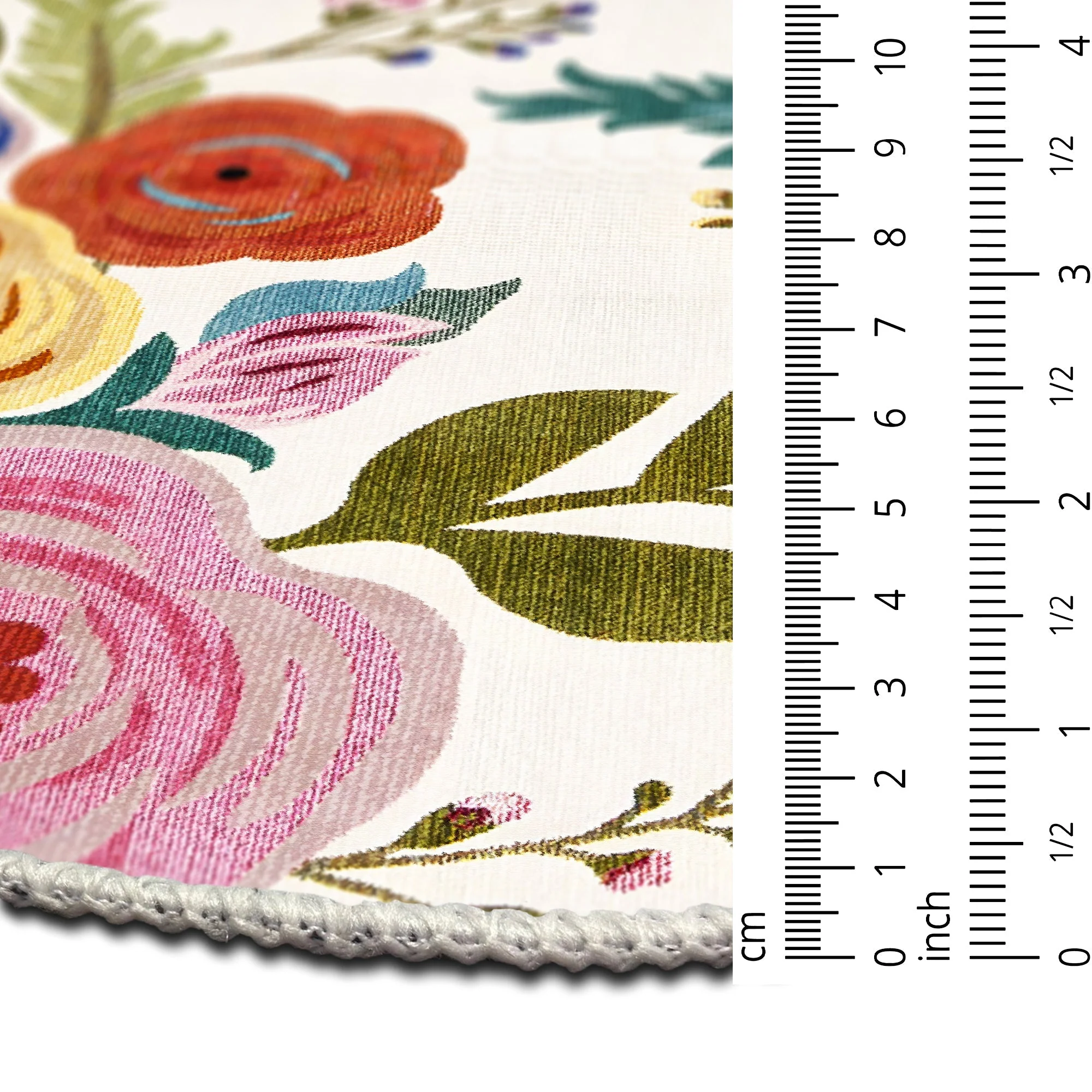 Colorful Modern Floral Machine Washable Cotton Area Rug - Image 8