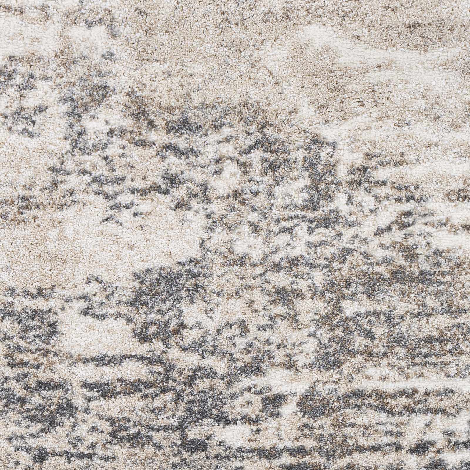 Contemporary Abstract Charcoal And Beige Area Rug - Image 7