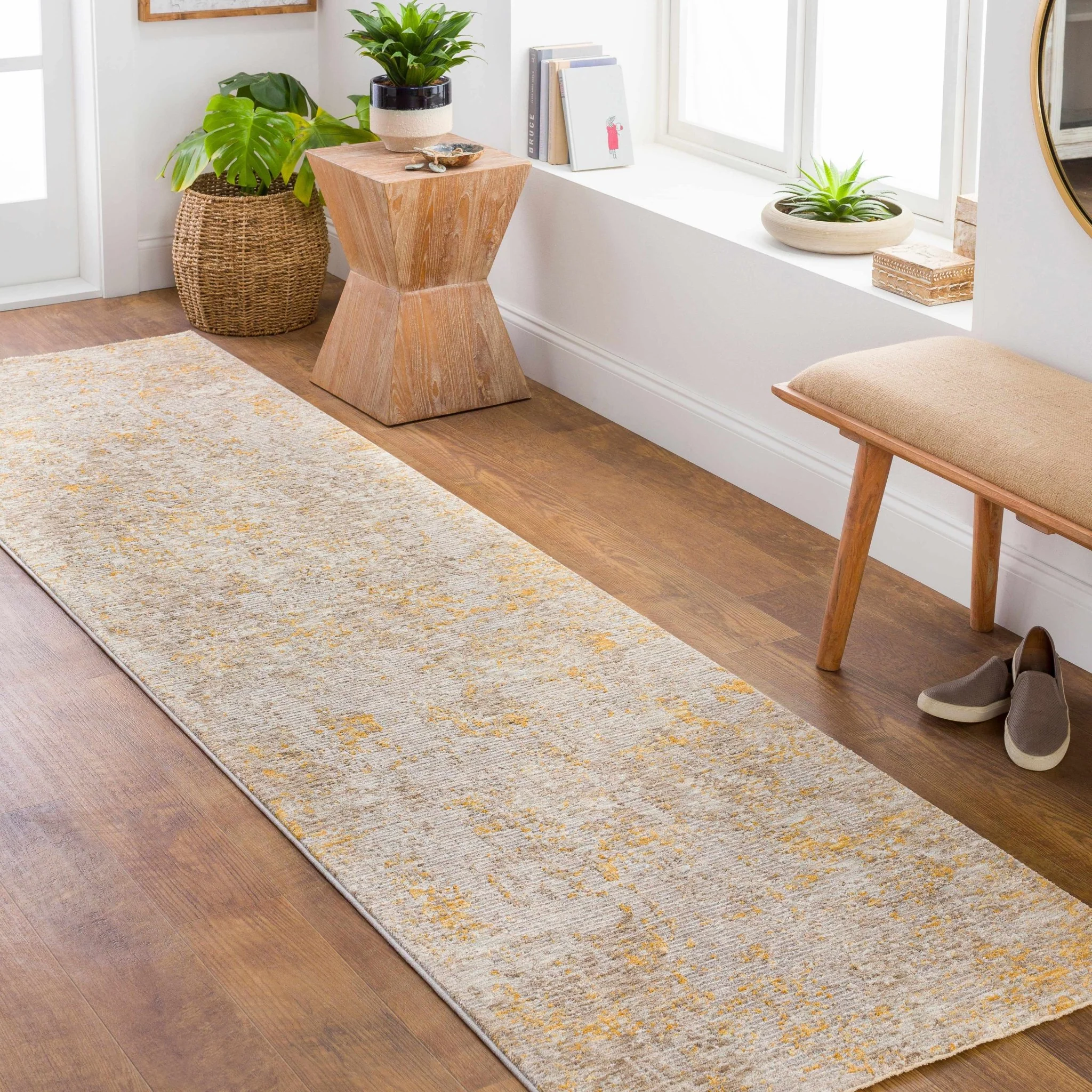 Contemporary Abstract Design Beige Rug - Image 3