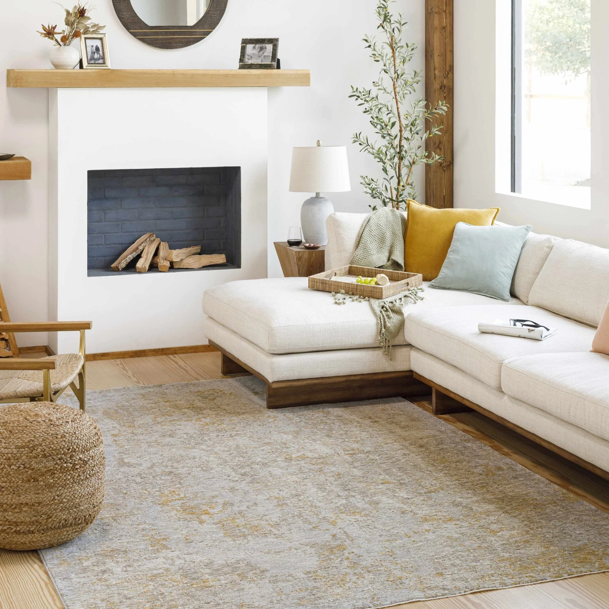 Contemporary Abstract Design Beige Rug - Image 4