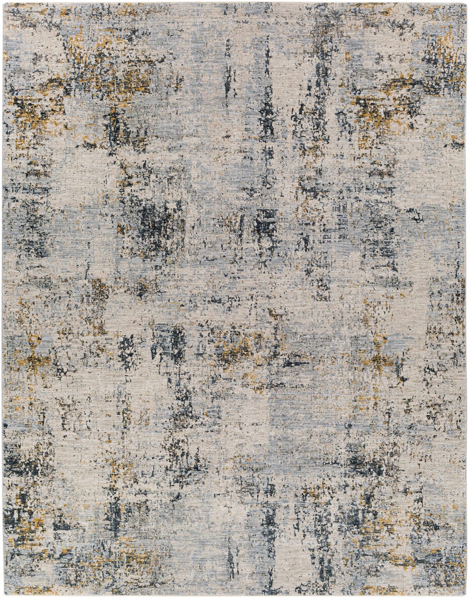 Contemporary Abstract Design Gray And Teal Rug - Image 10