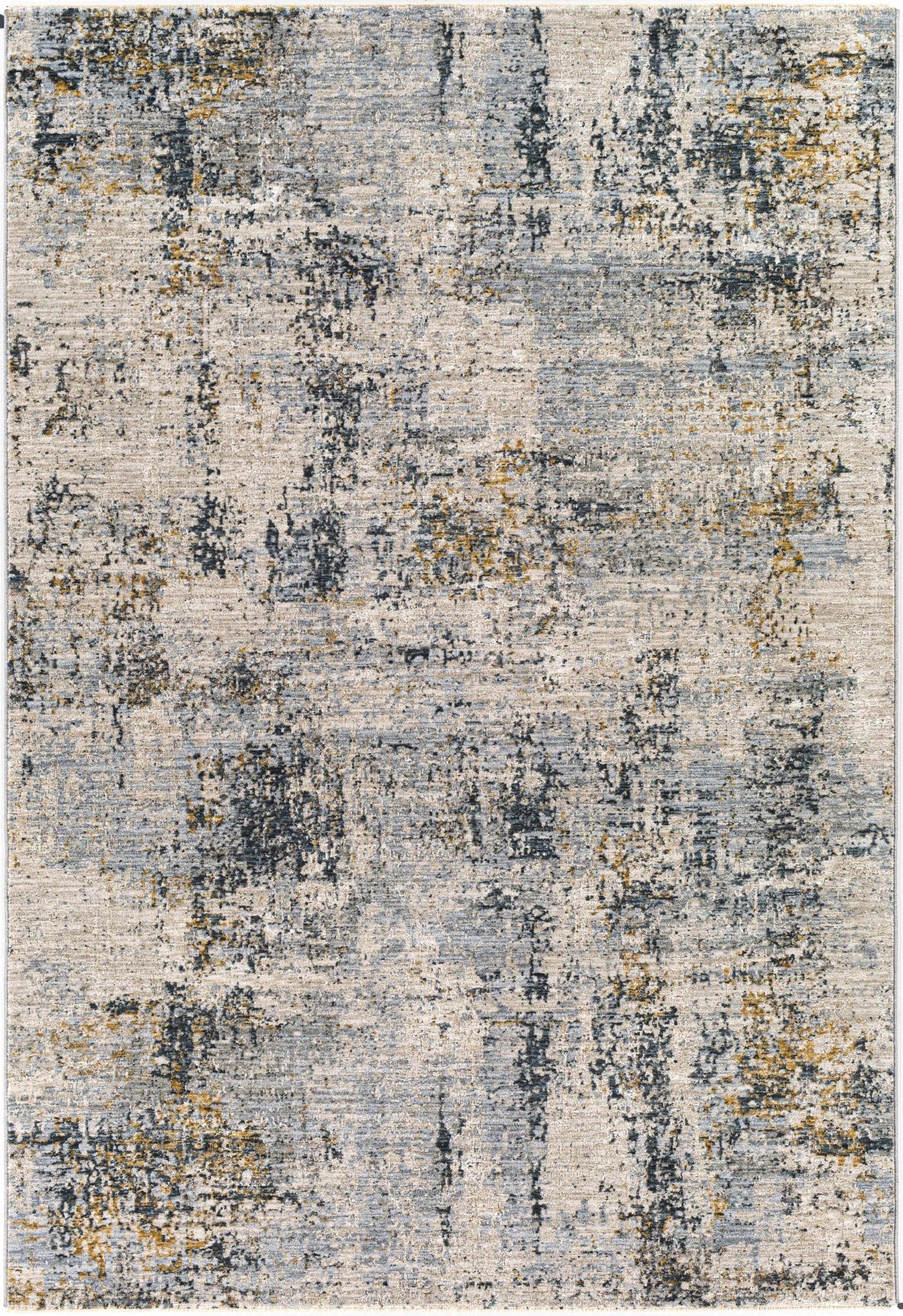Contemporary Abstract Design Gray And Teal Rug - Image 12