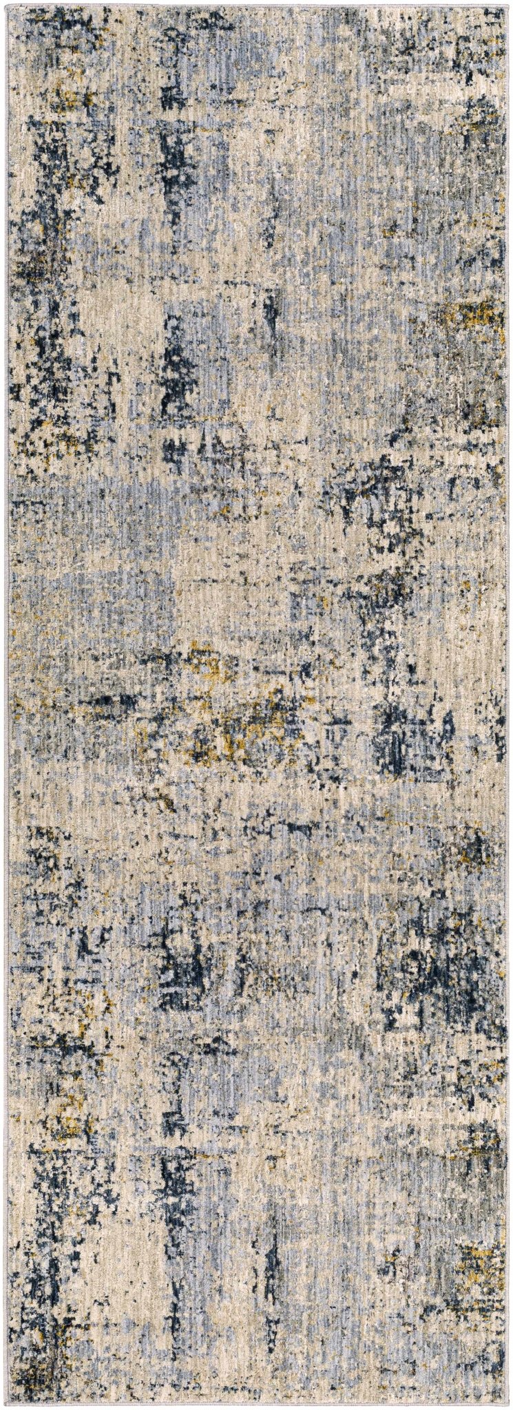 Contemporary Abstract Design Gray And Teal Rug - Image 9