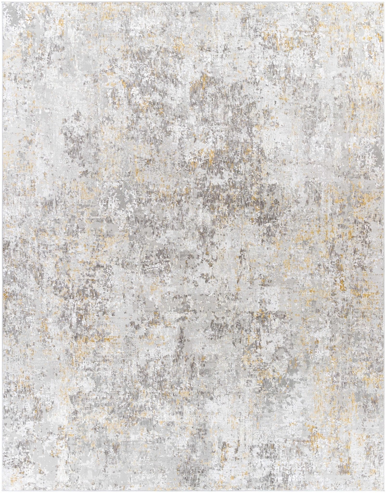 Contemporary Abstract Gray And Ivory Area Rug - Image 2