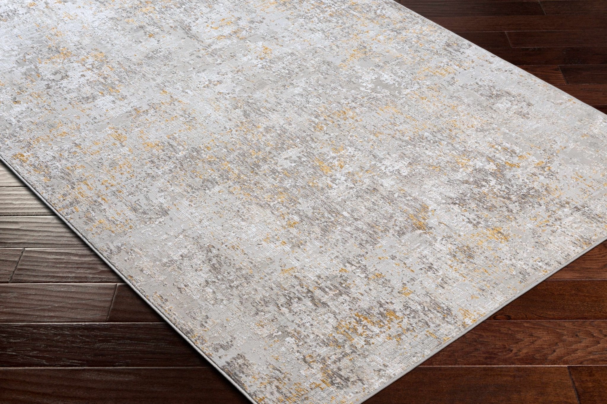 Contemporary Abstract Gray And Ivory Area Rug - Image 8