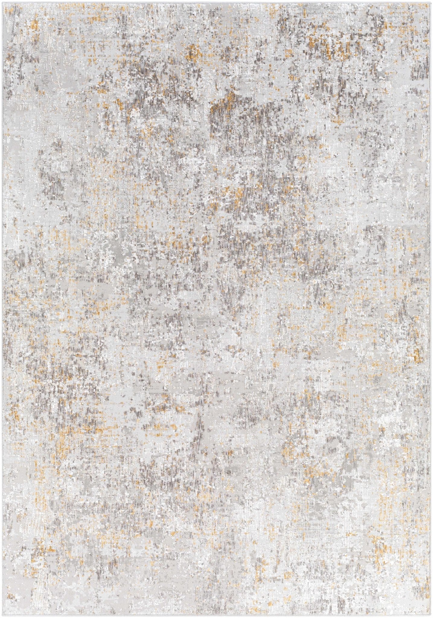 Contemporary Abstract Gray And Ivory Area Rug - Image 9