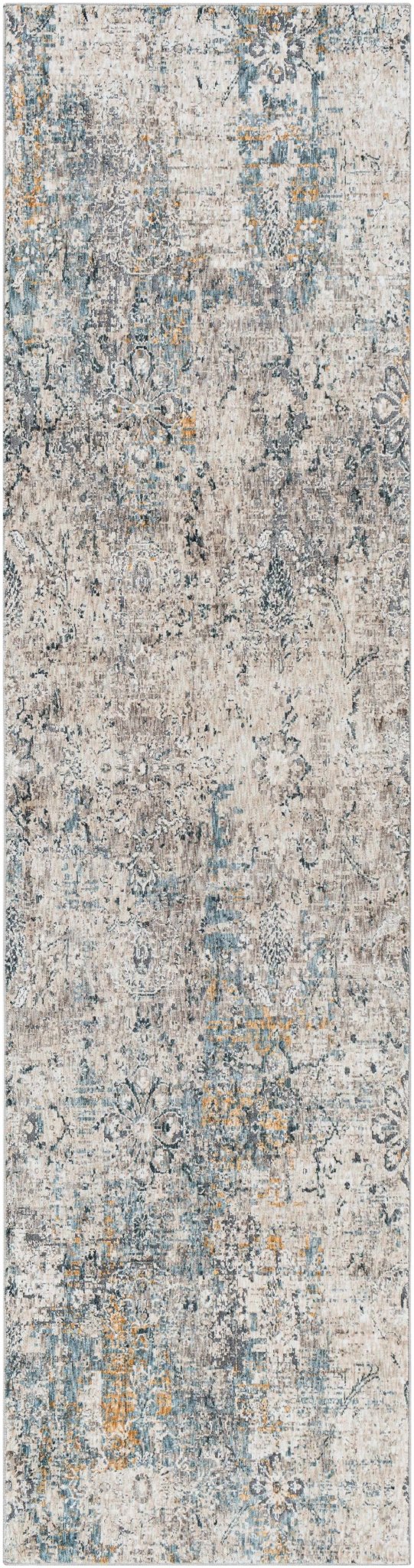 Contemporary Abstract Gray Machine Woven Rug - Image 11