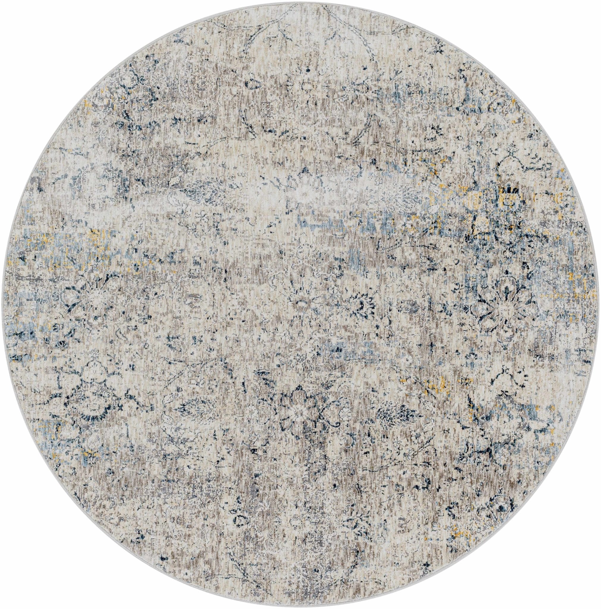 Contemporary Abstract Gray Machine Woven Rug - Image 12