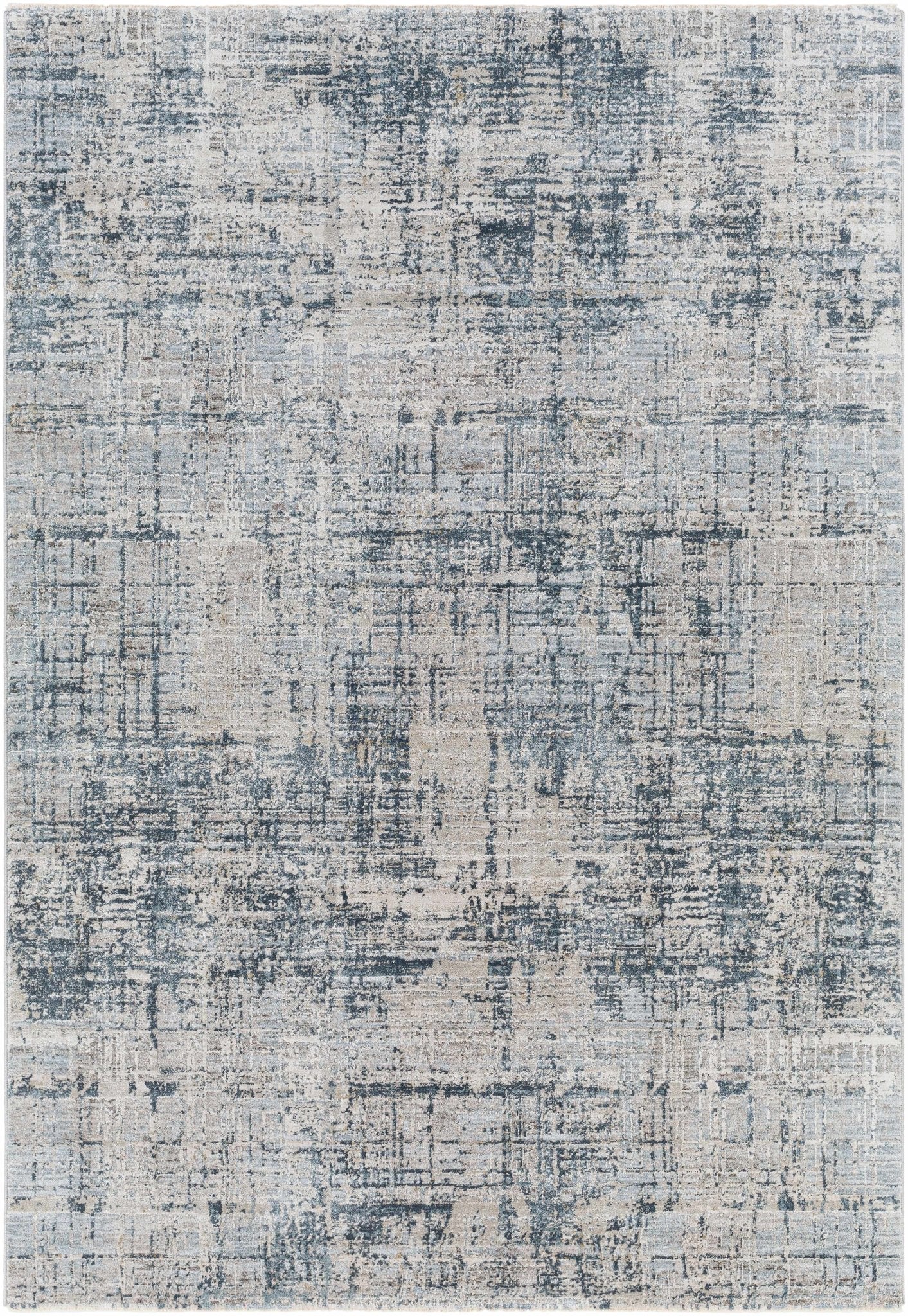 Contemporary Abstract Gray Machine Woven Rug - Image 13