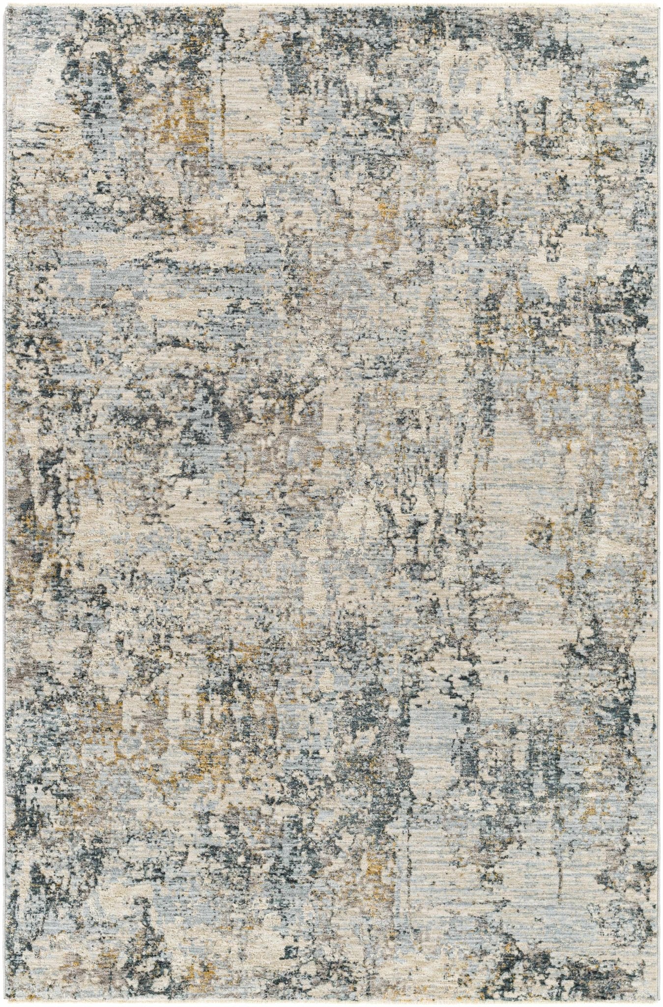 Contemporary Abstract Gray Machine Woven Rug - Image 12