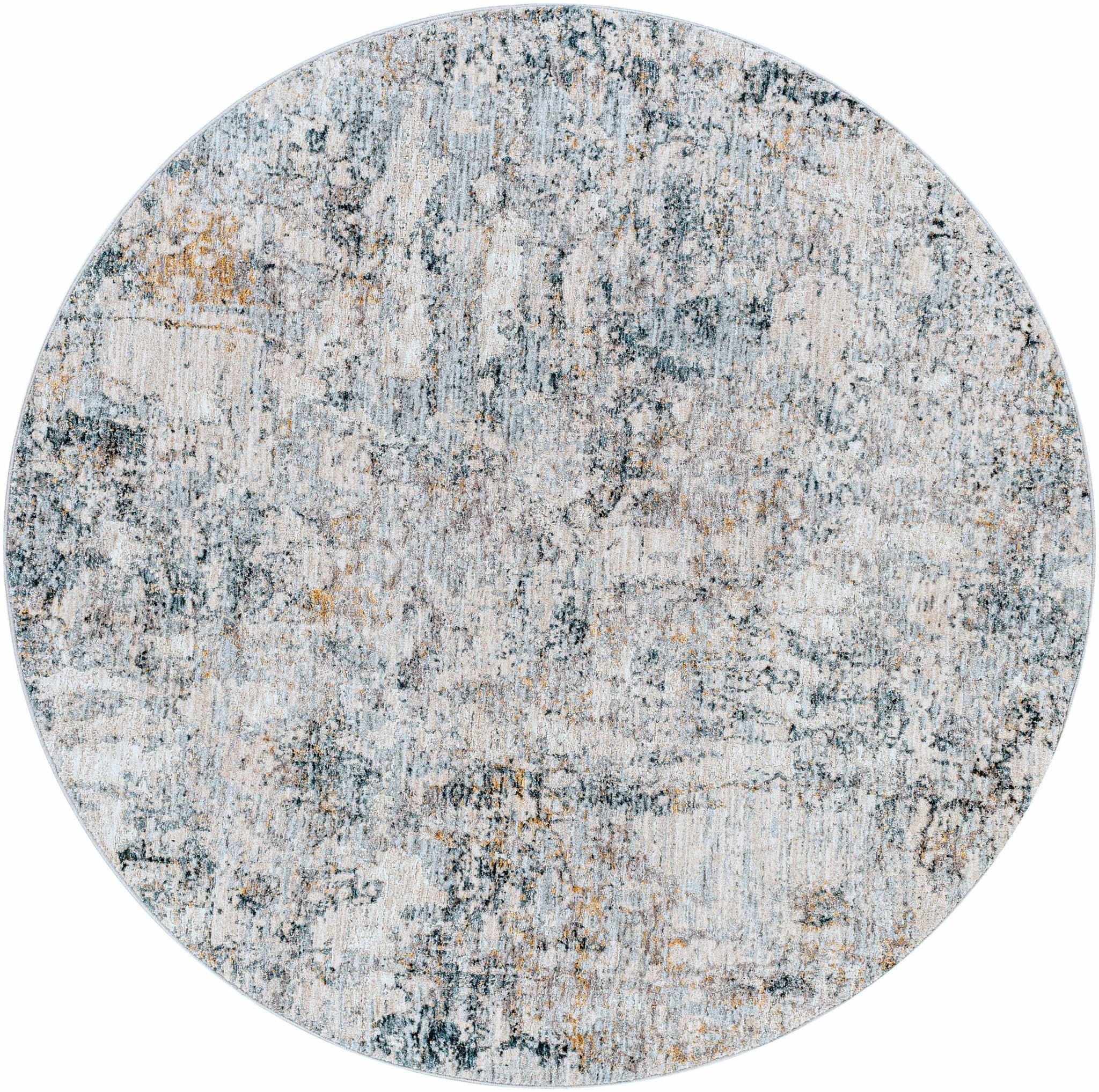 Contemporary Abstract Gray Machine Woven Rug - Image 14