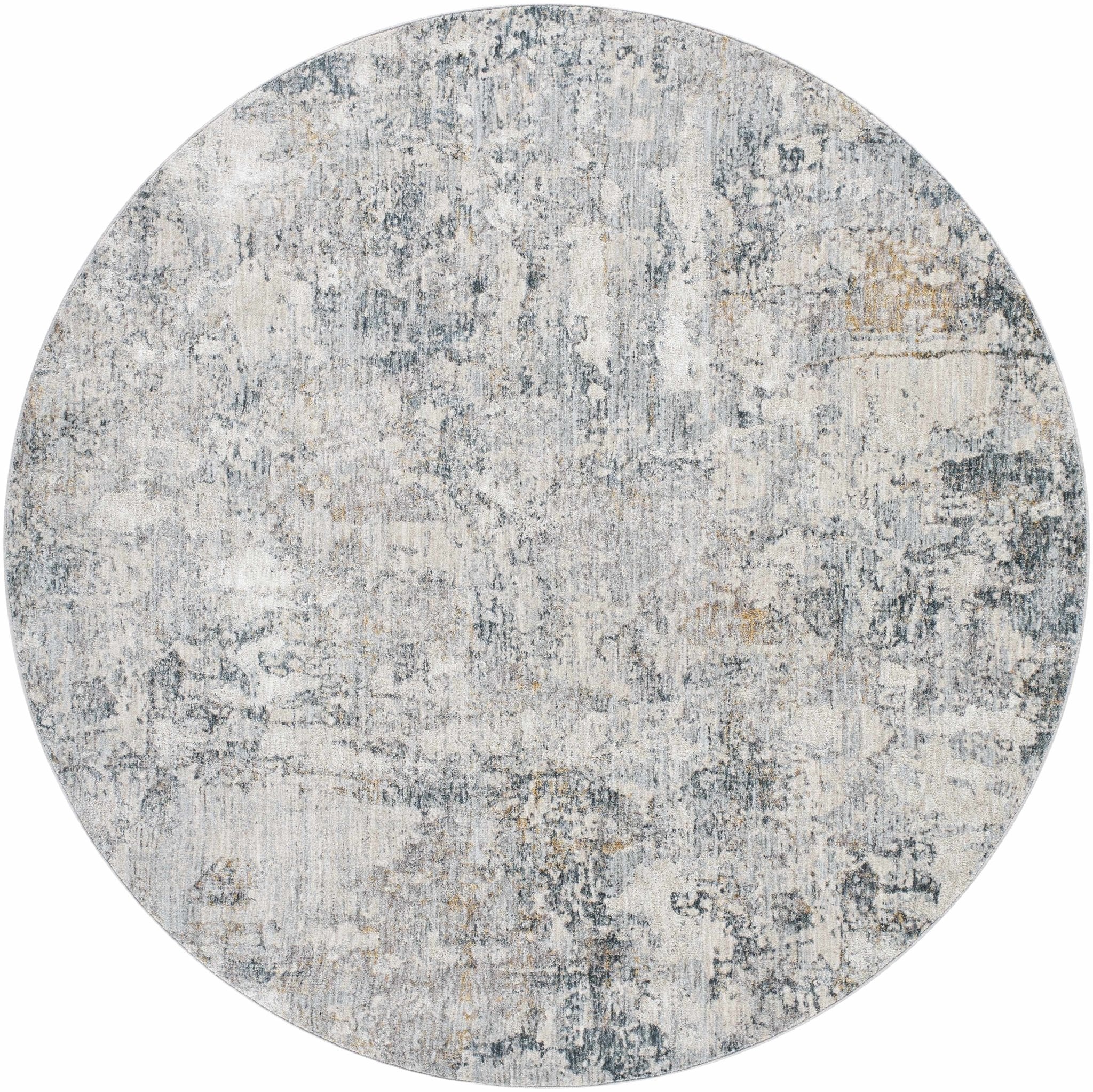Contemporary Abstract Gray Machine Woven Rug - Image 15