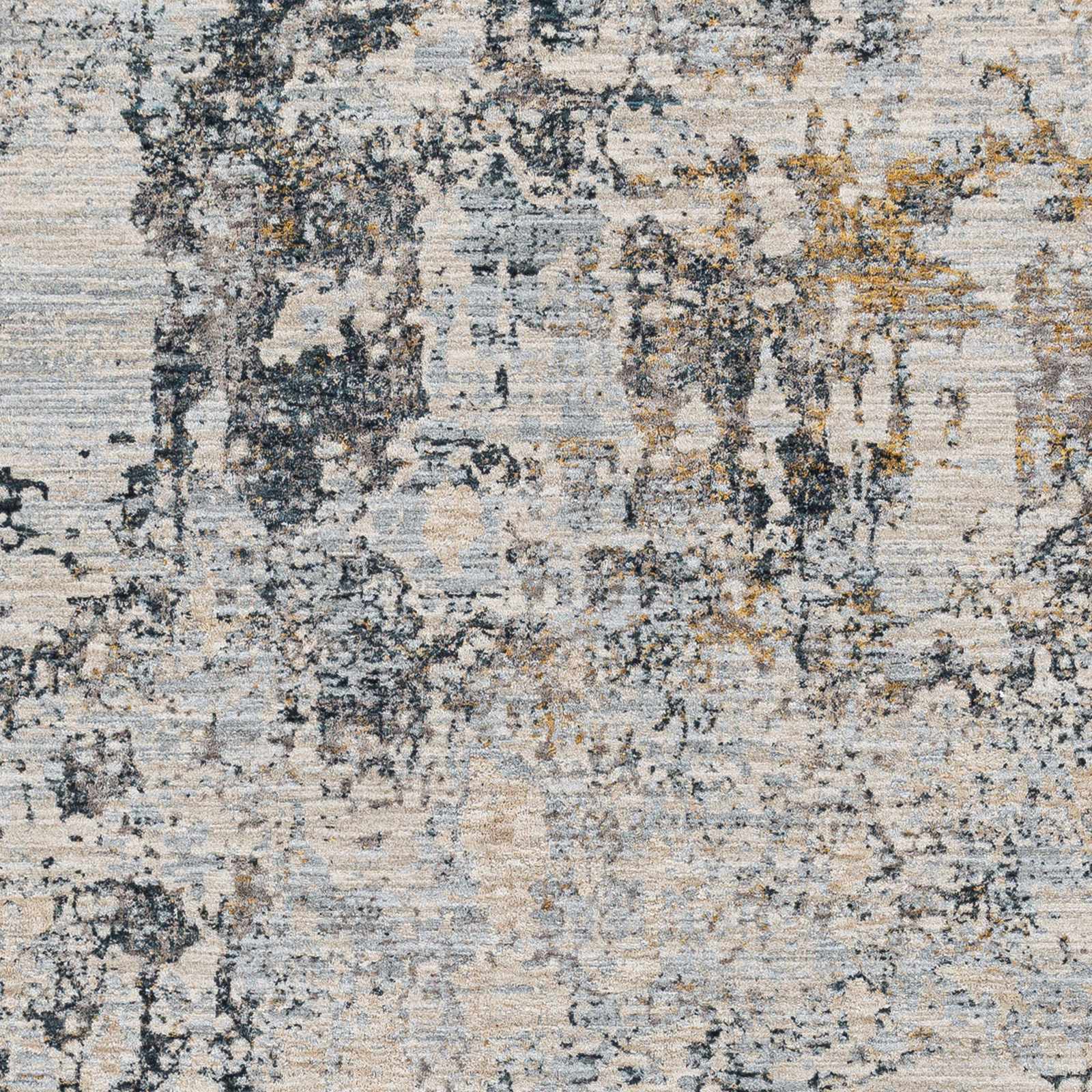 Contemporary Abstract Gray Machine Woven Rug - Image 4