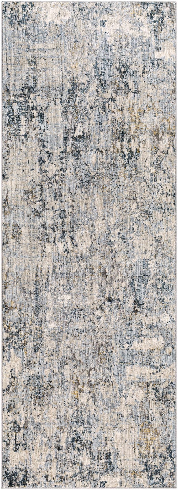 Contemporary Abstract Gray Machine Woven Rug - Image 9