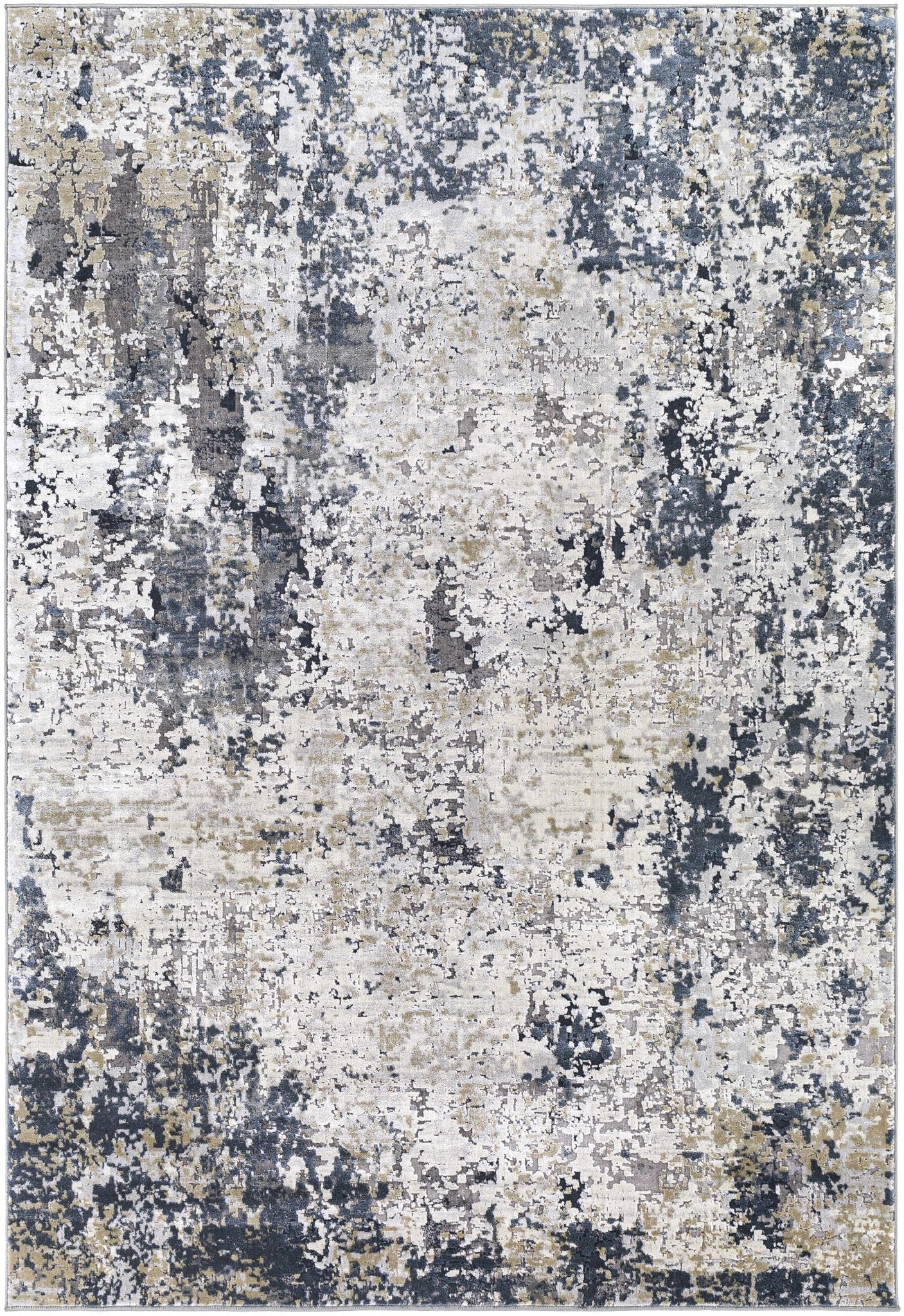 Contemporary Abstract Ivory And Gray Area Rug - Image 10