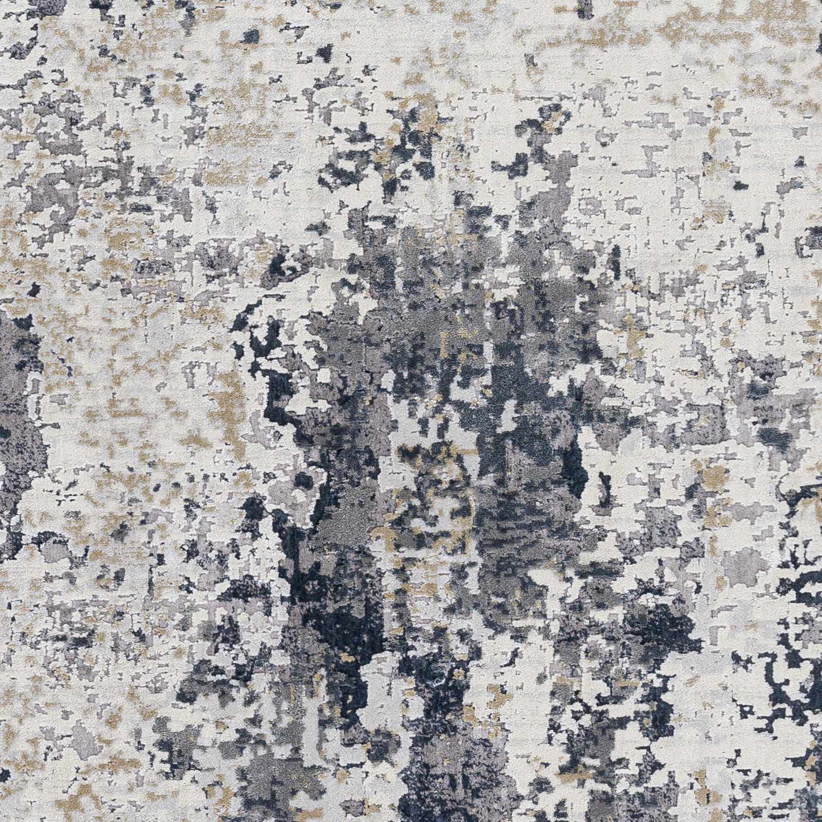 Contemporary Abstract Ivory And Gray Area Rug - Image 3