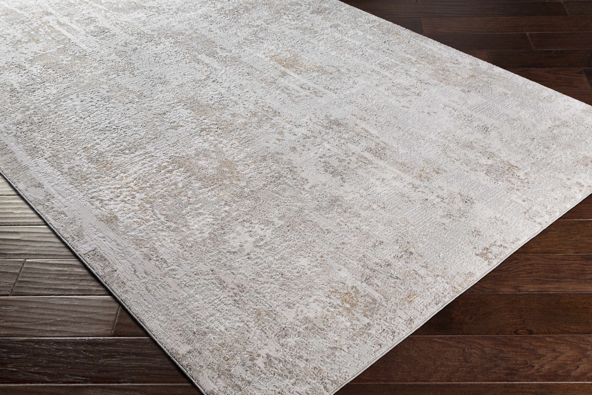 Contemporary Abstract Beige And Gray Area Rug - Image 13