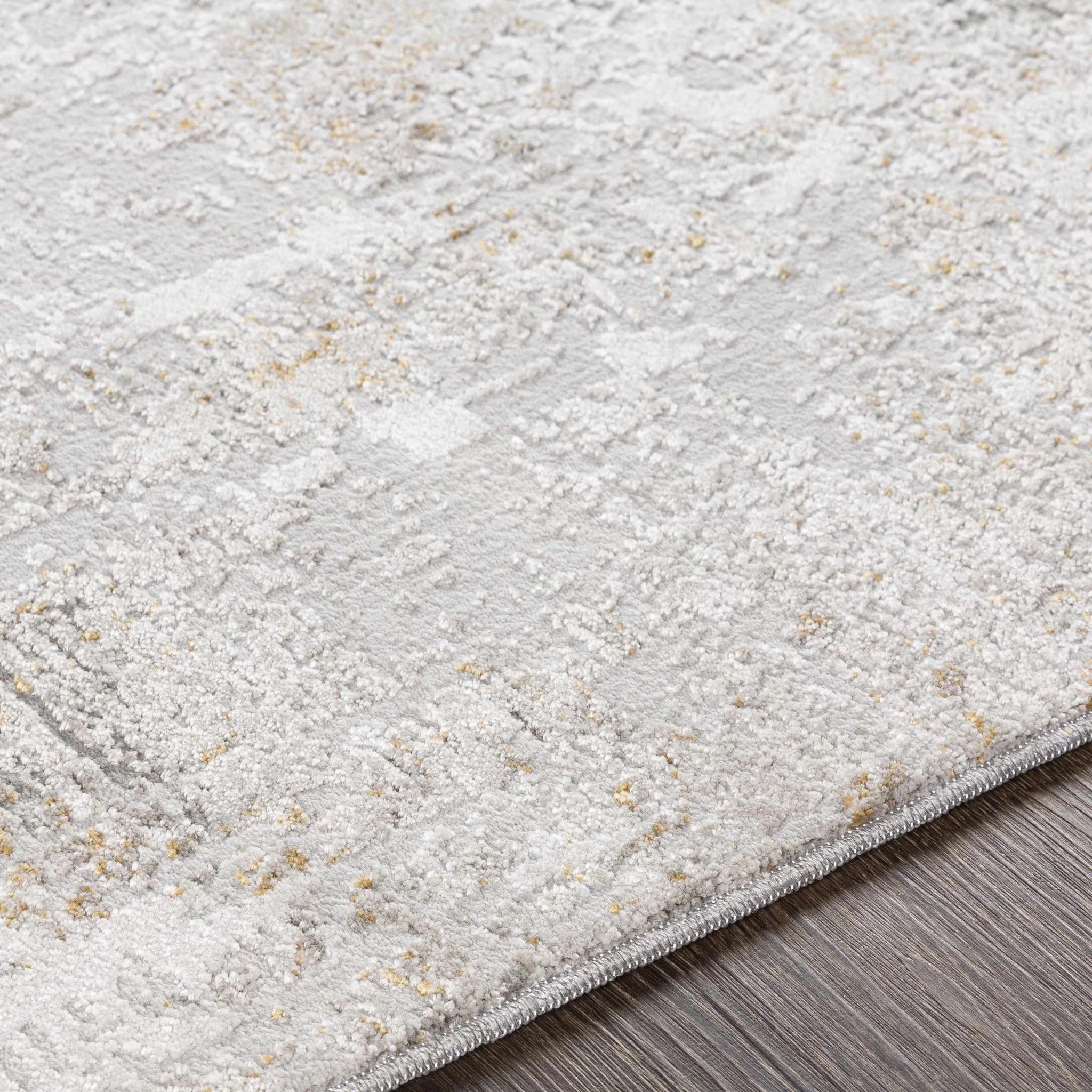 Contemporary Abstract Beige And Gray Area Rug - Image 2