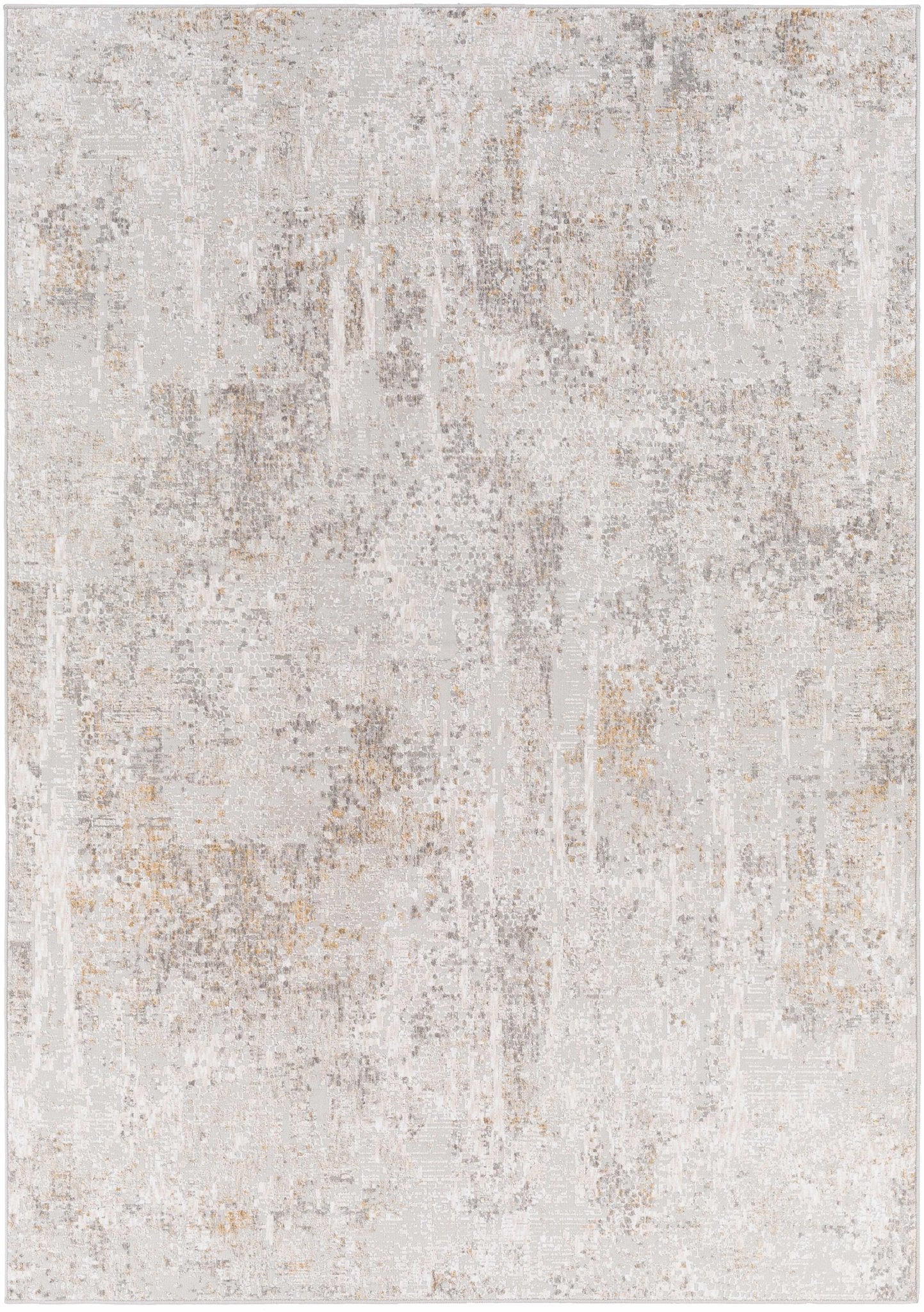 Contemporary Abstract Beige And Gray Area Rug - Image 9