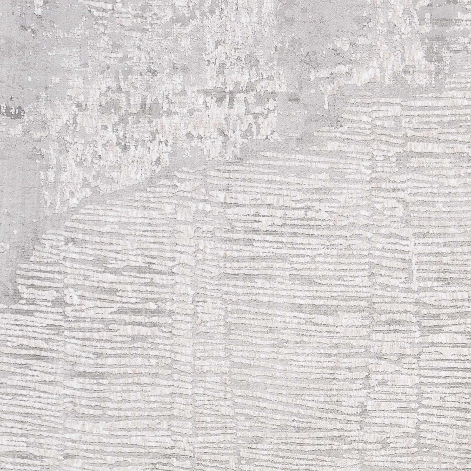 Contemporary Abstract Ivory And Gray Rug - Image 7