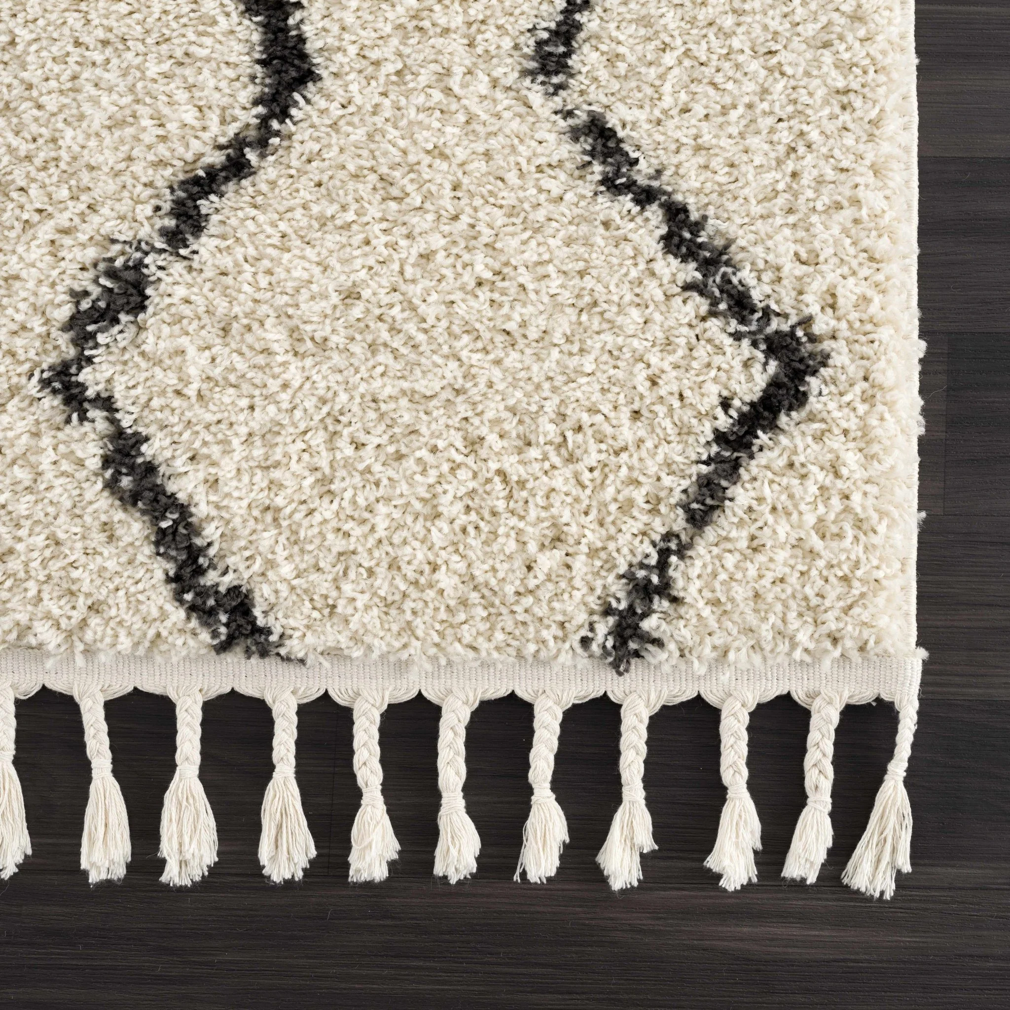 Modern Contemporary Beige and Charcoal Plush Pile Multi size Area Rug - Image 12