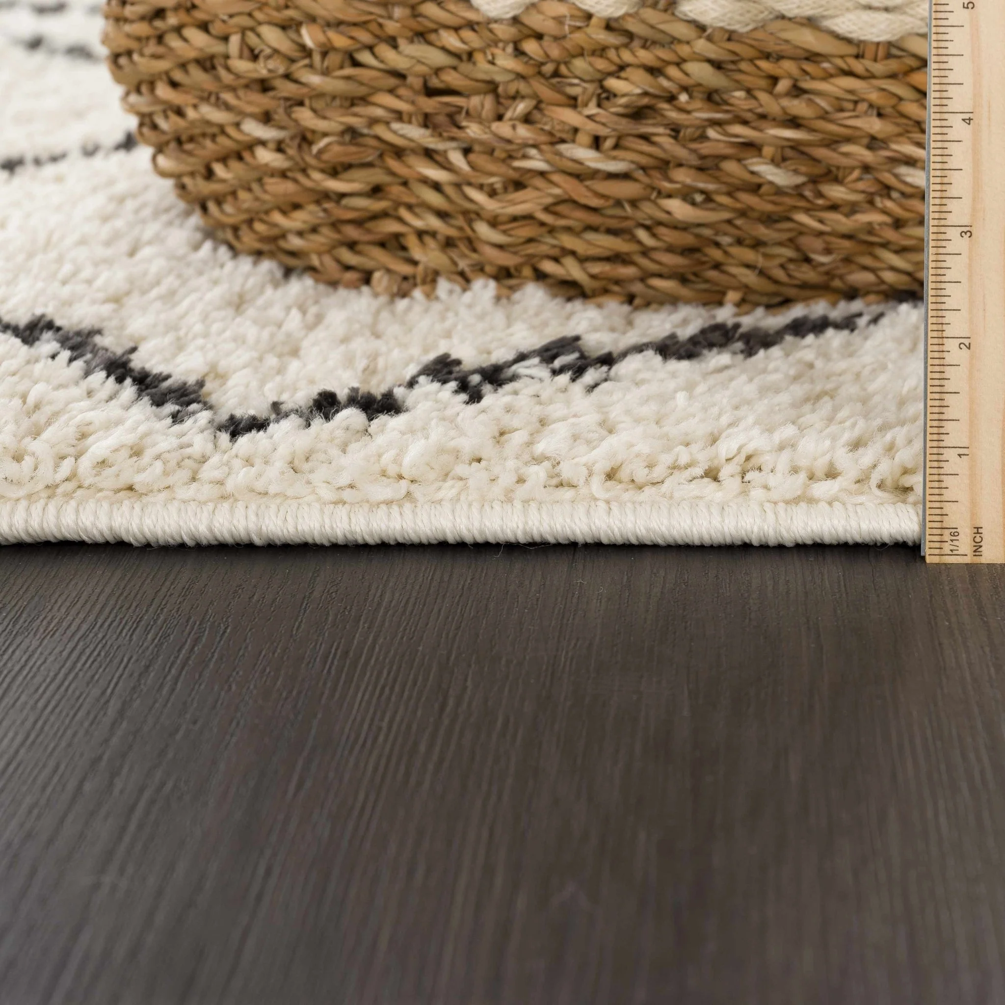 Modern Contemporary Beige and Charcoal Plush Pile Multi size Area Rug - Image 13