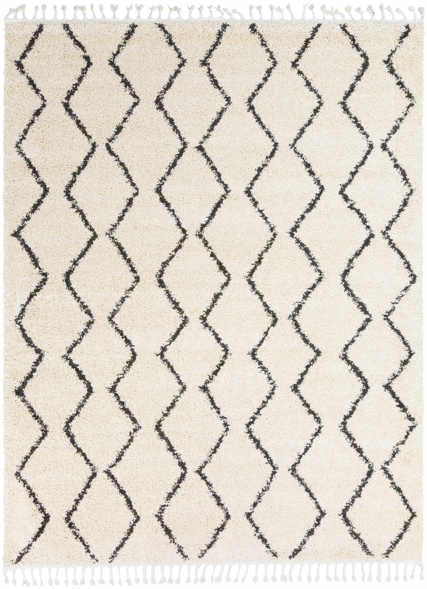 Modern Contemporary Beige and Charcoal Plush Pile Multi size Area Rug - Image 14
