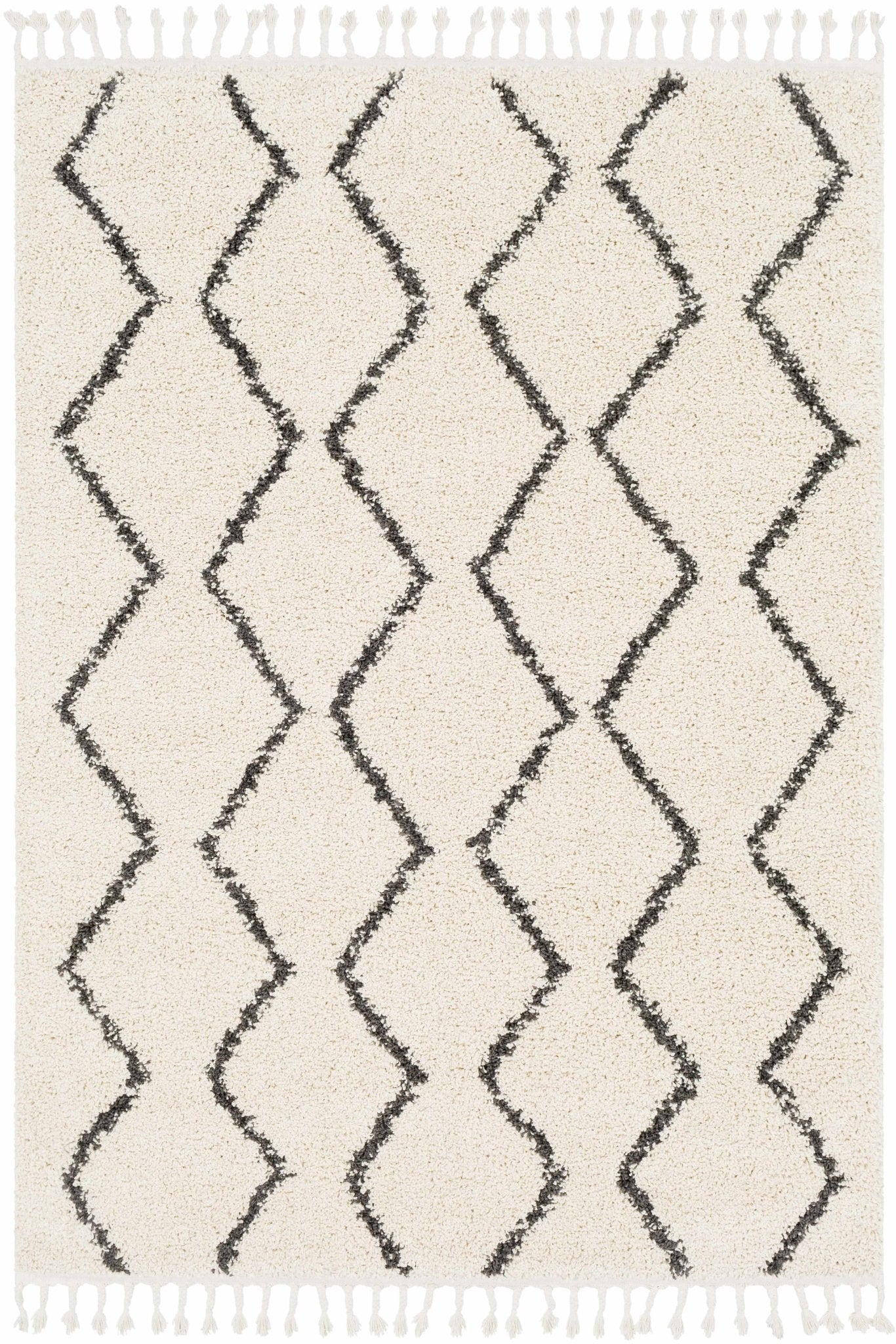 Modern Contemporary Beige and Charcoal Plush Pile Multi size Area Rug - Image 15