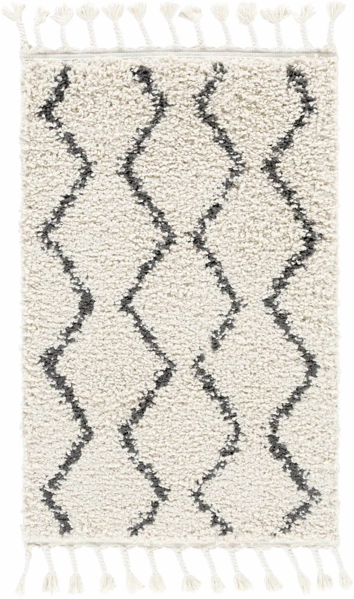 Modern Contemporary Beige and Charcoal Plush Pile Multi size Area Rug - Image 17
