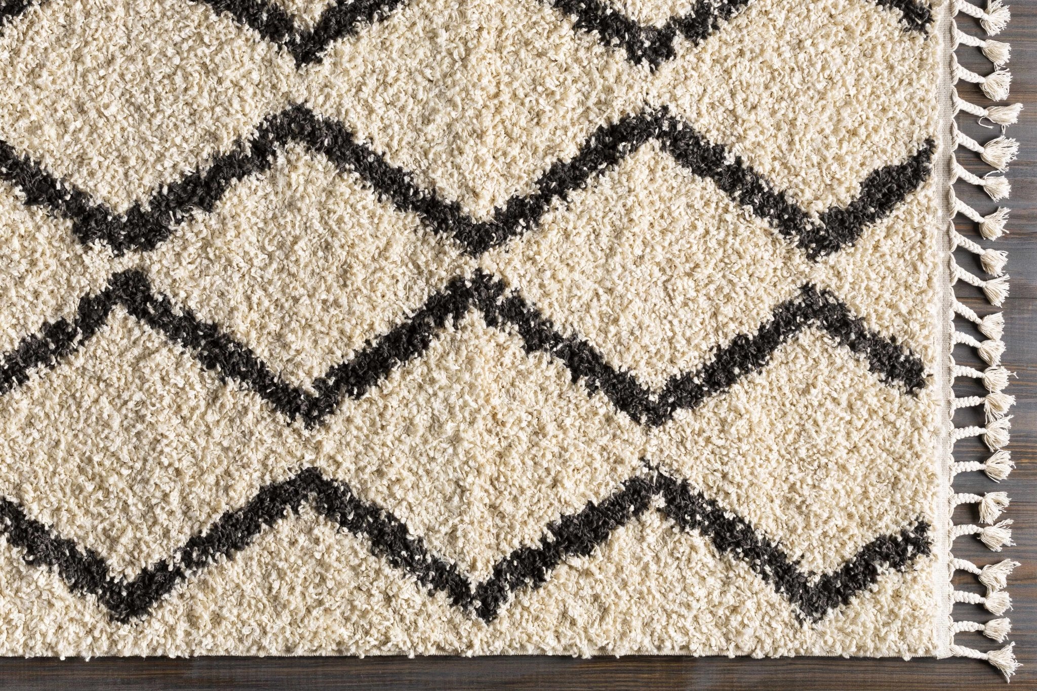 Modern Contemporary Beige and Charcoal Plush Pile Multi size Area Rug - Image 20