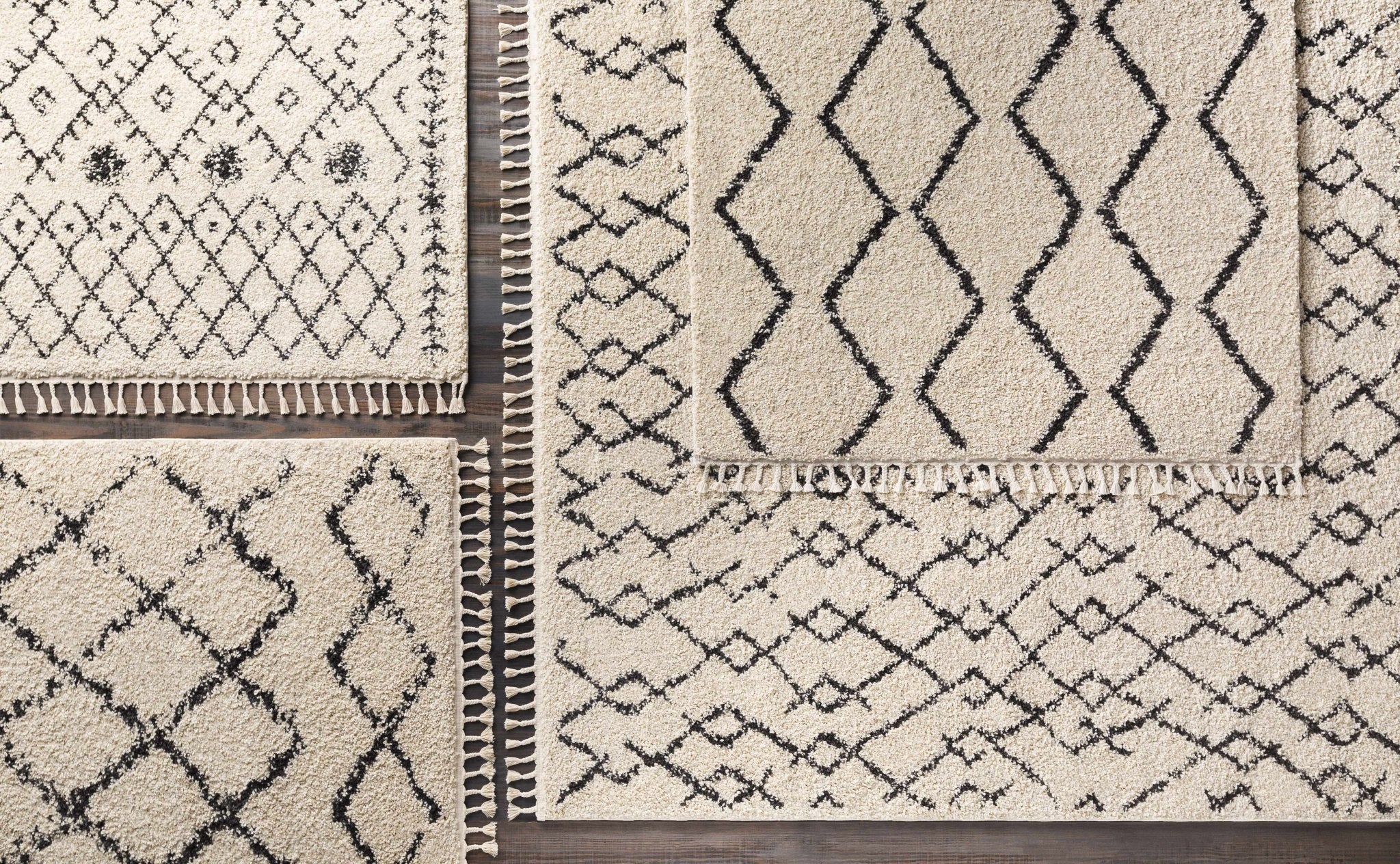 Modern Contemporary Beige and Charcoal Plush Pile Multi size Area Rug - Image 21