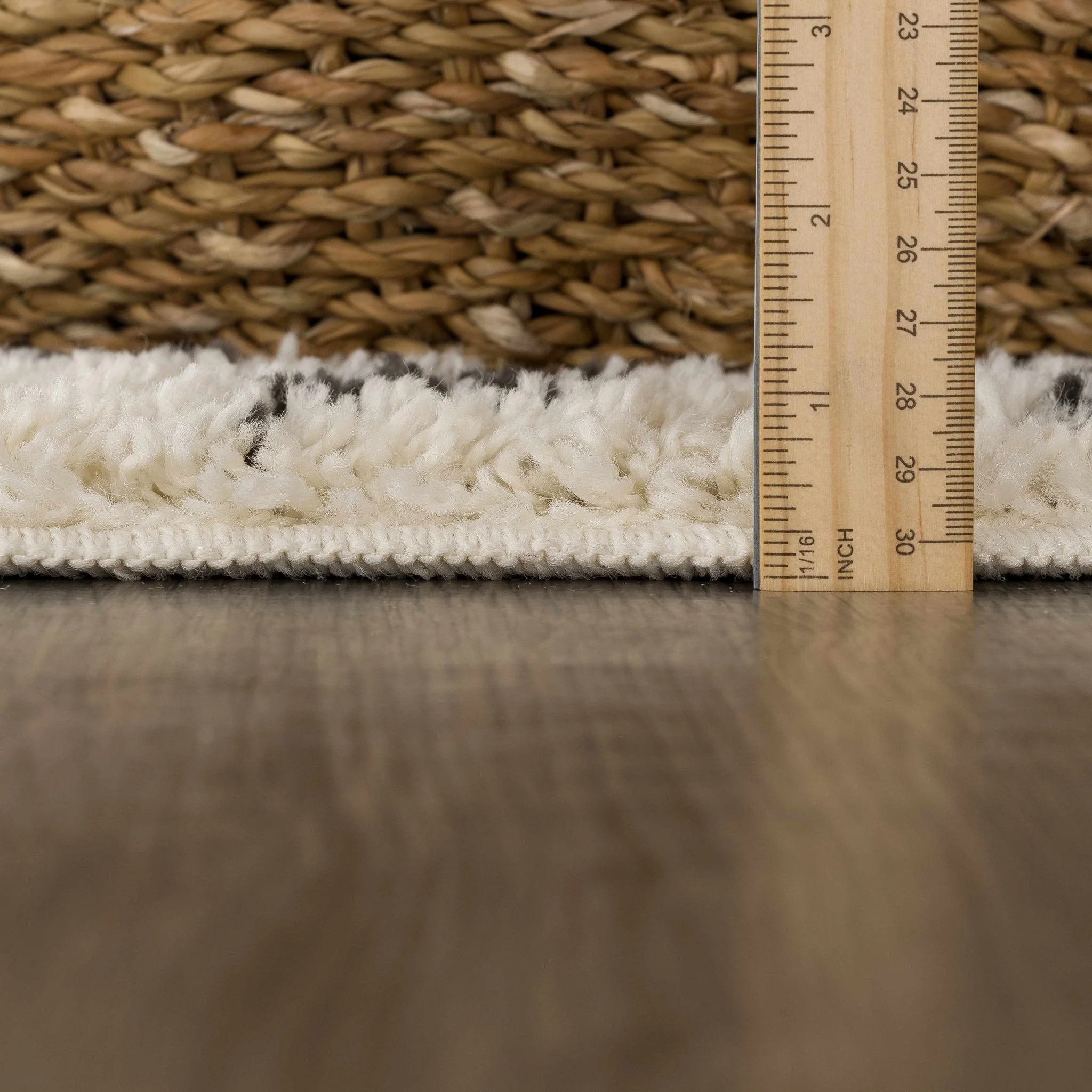 Modern Contemporary Beige and Charcoal Tribal Trellis Plush Pile Area Rug - Image 16