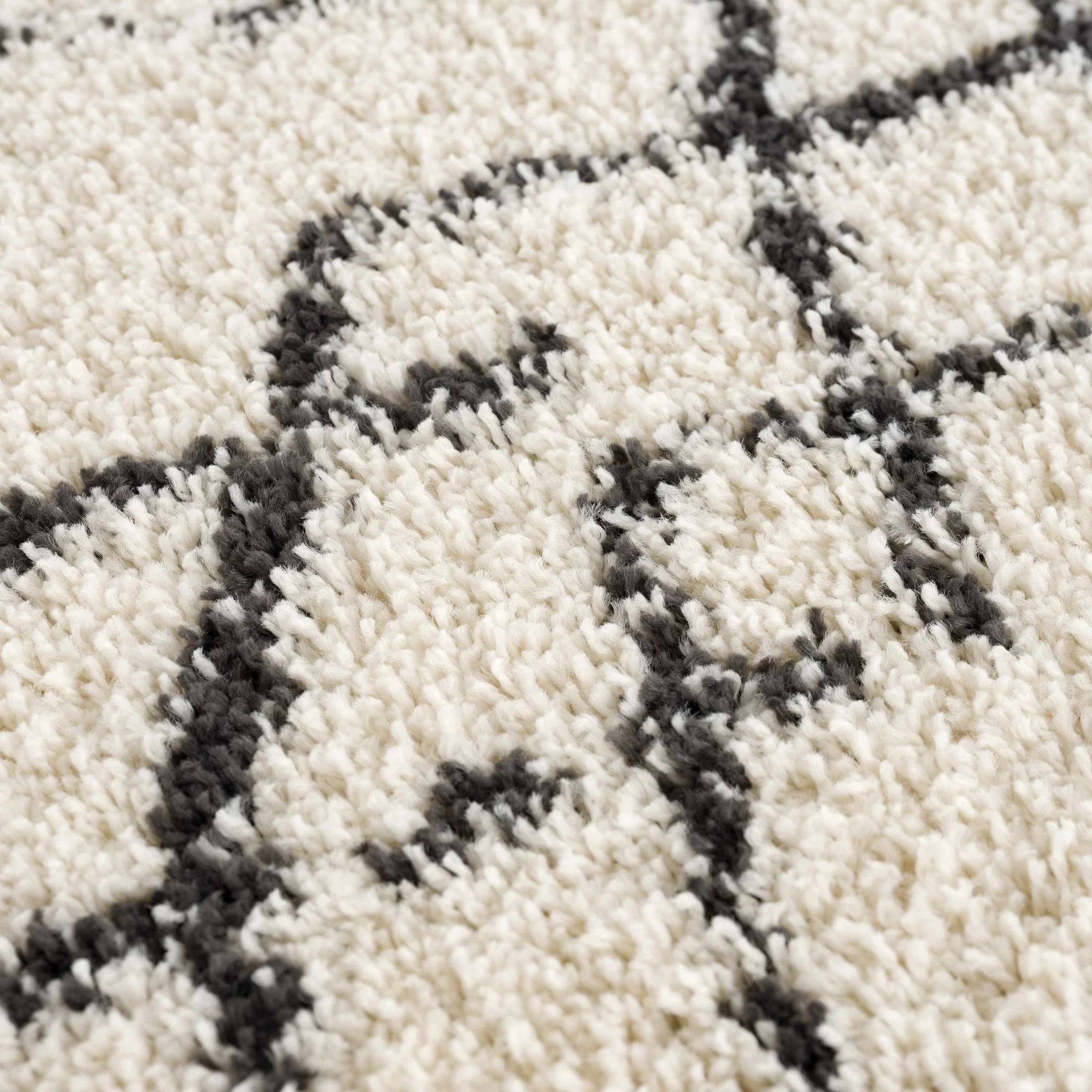 Modern Contemporary Beige and Charcoal Tribal Trellis Plush Pile Area Rug - Image 17